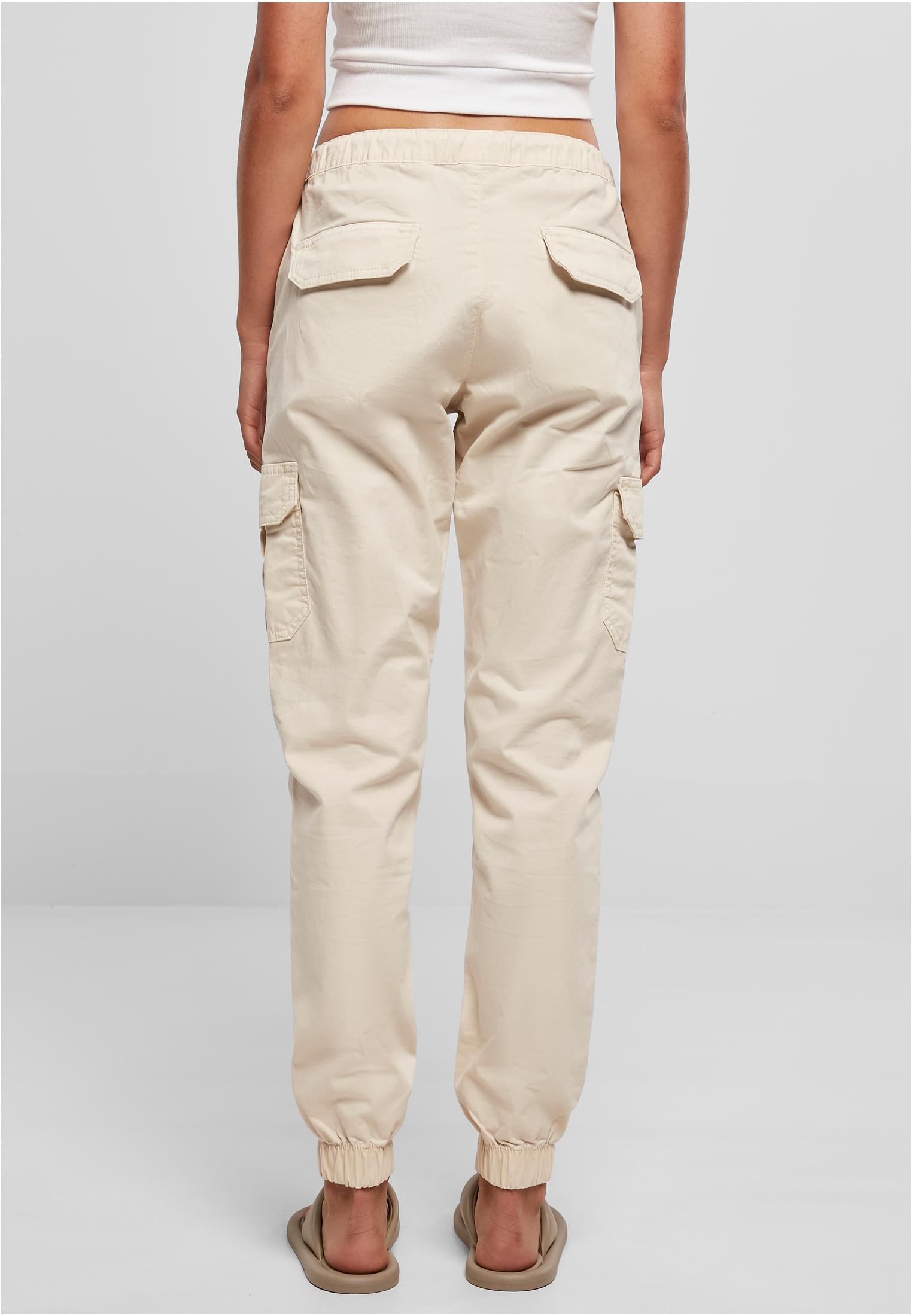 Ladies High Waist Cargo Jogging Pants | whitesand