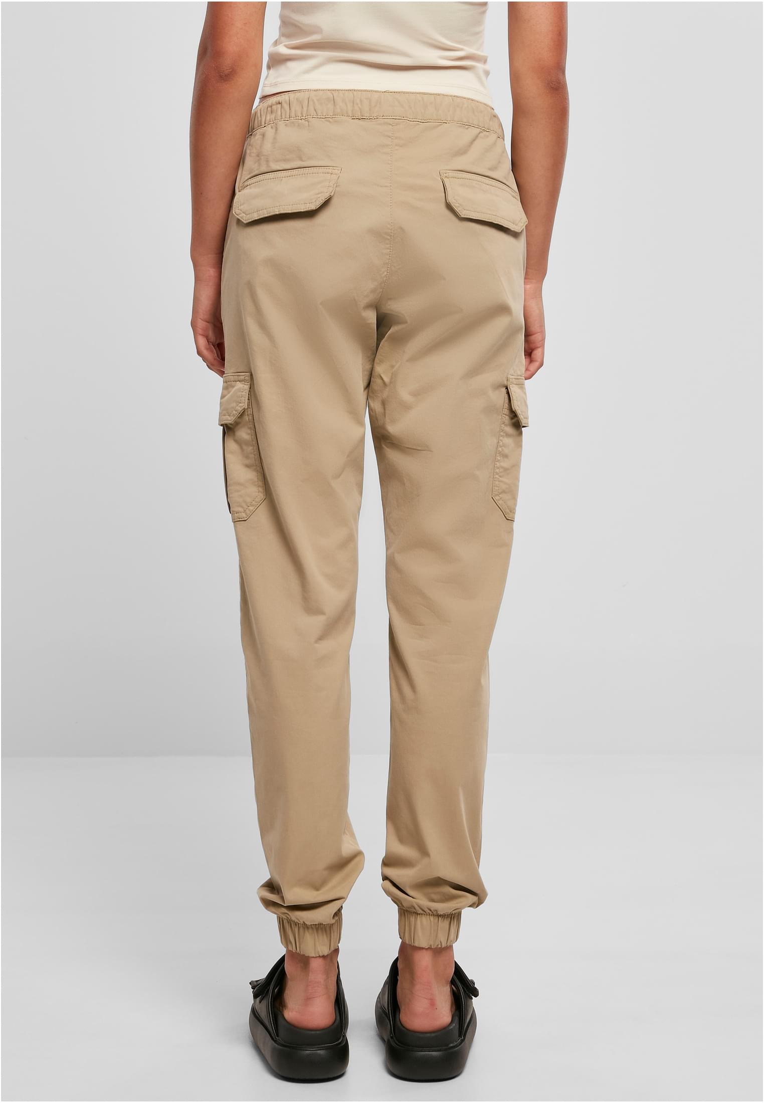 Ladies High Waist Cargo Jogging Pants | unionbeige