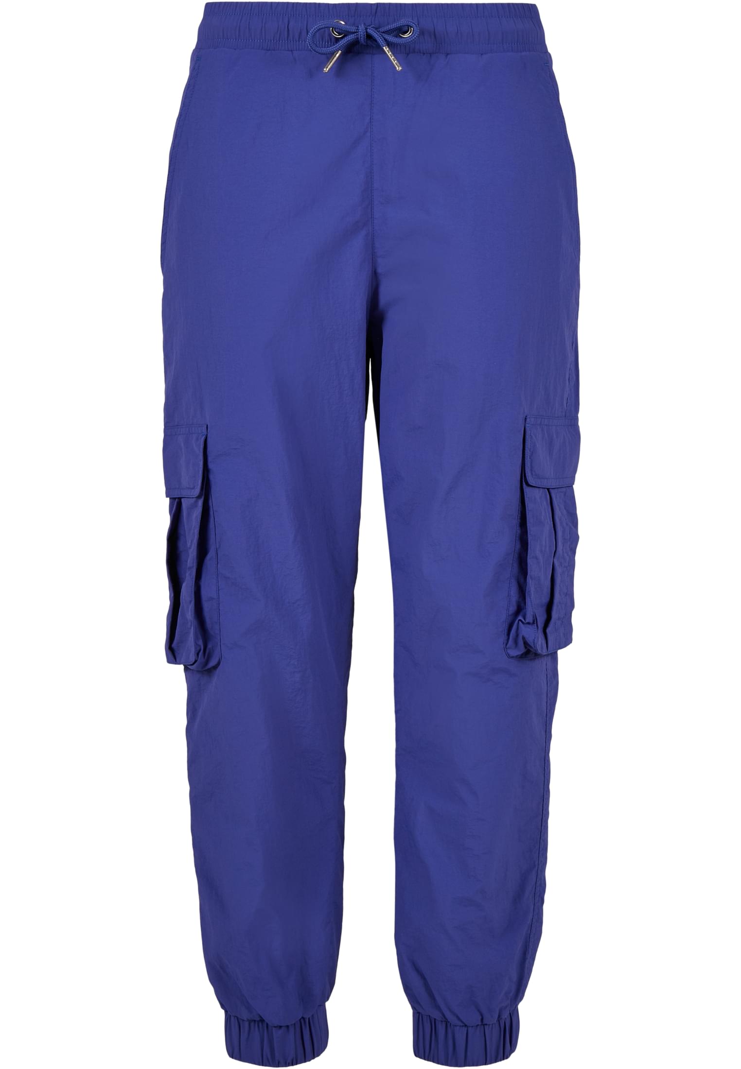 Ladies High Waist Crinkle Nylon Cargo Pants | bluepurple