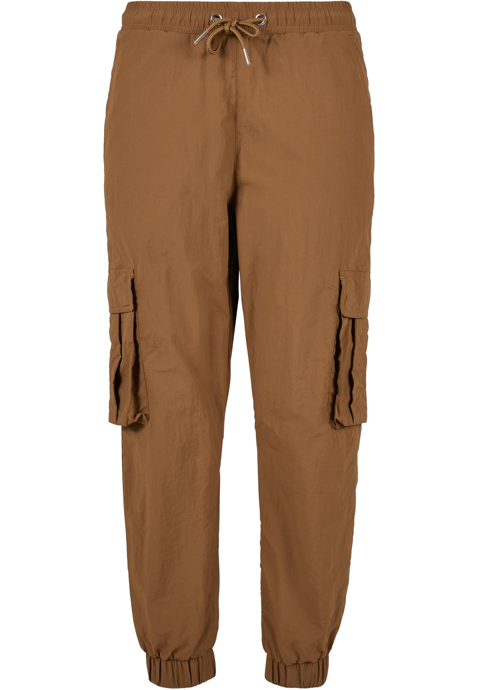 Ladies High Waist Crinkle Nylon Cargo Pants | midground