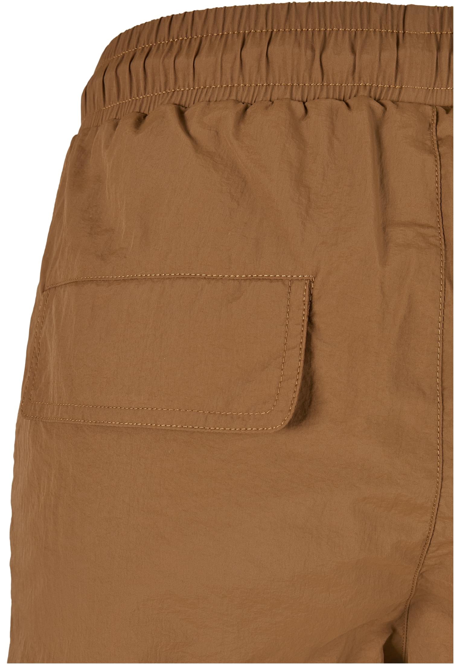 Ladies High Waist Crinkle Nylon Cargo Pants | midground