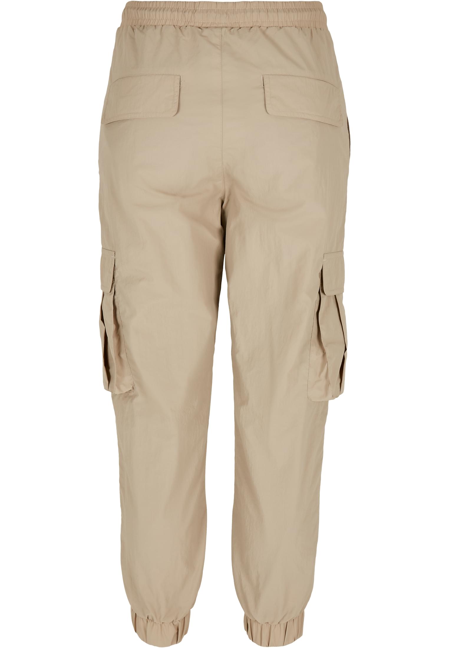 Ladies High Waist Crinkle Nylon Cargo Pants | concrete