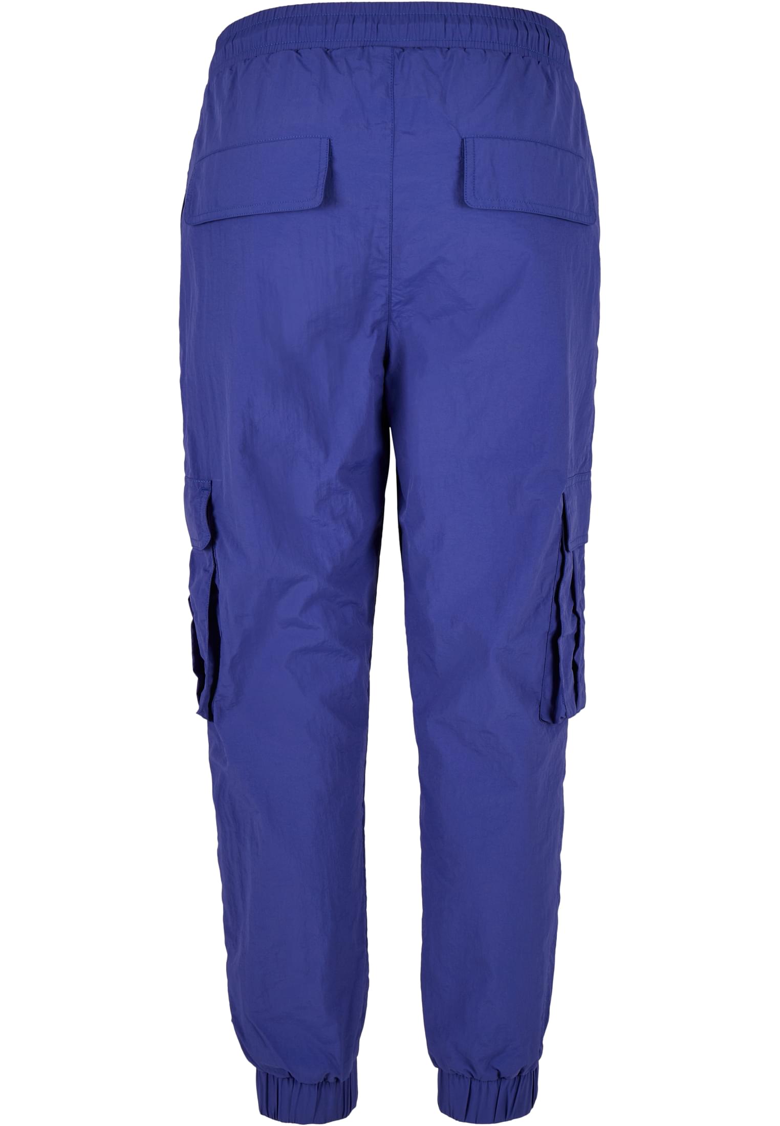 Ladies High Waist Crinkle Nylon Cargo Pants | bluepurple