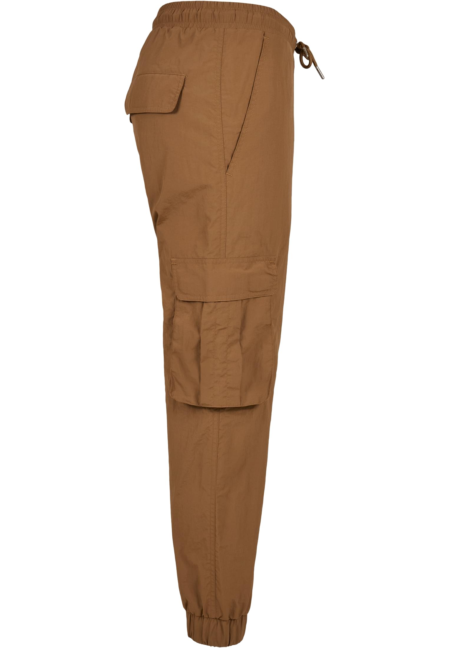 Ladies High Waist Crinkle Nylon Cargo Pants | midground