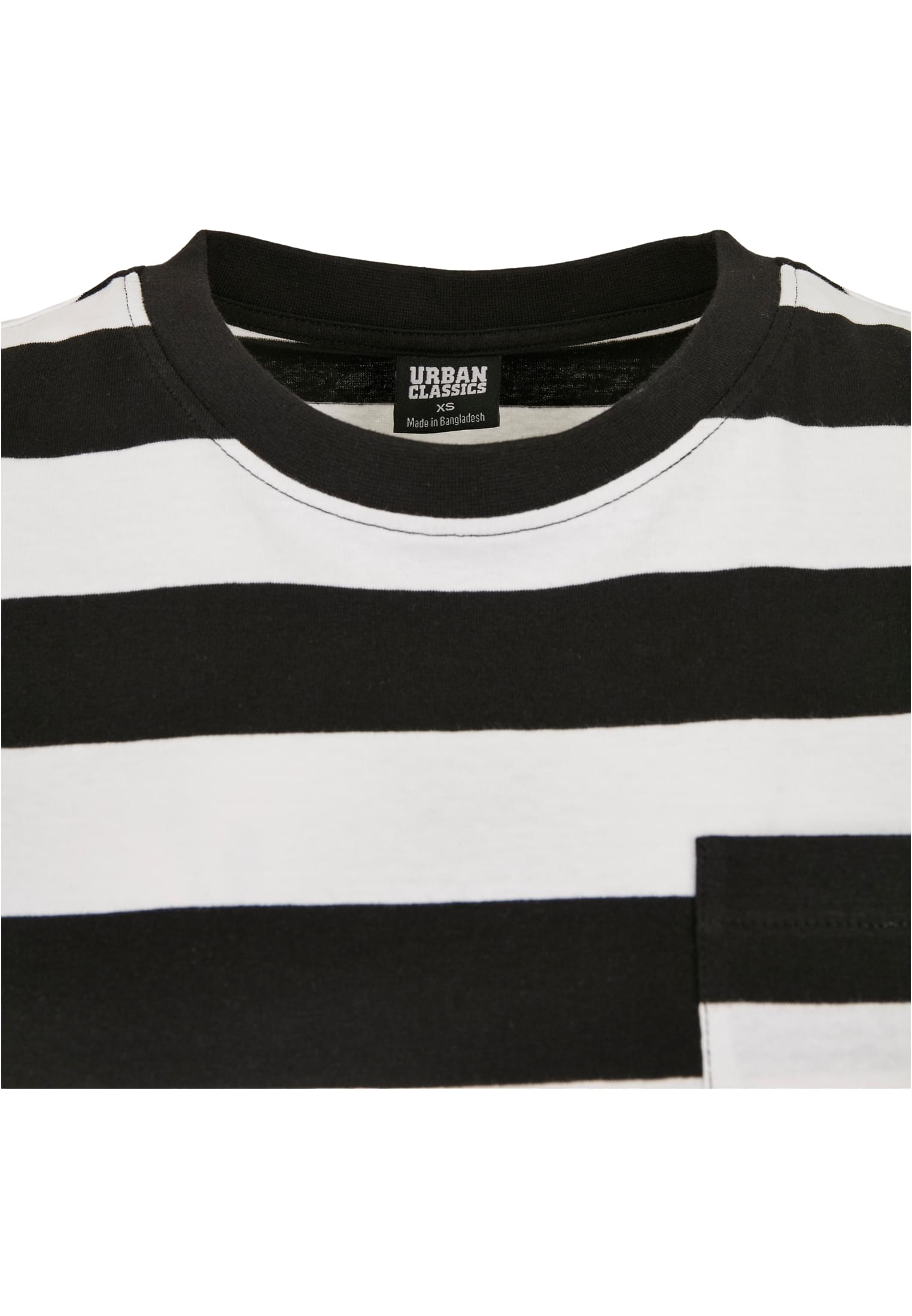 Ladies Stripe Boxy Tee Dress | black/white