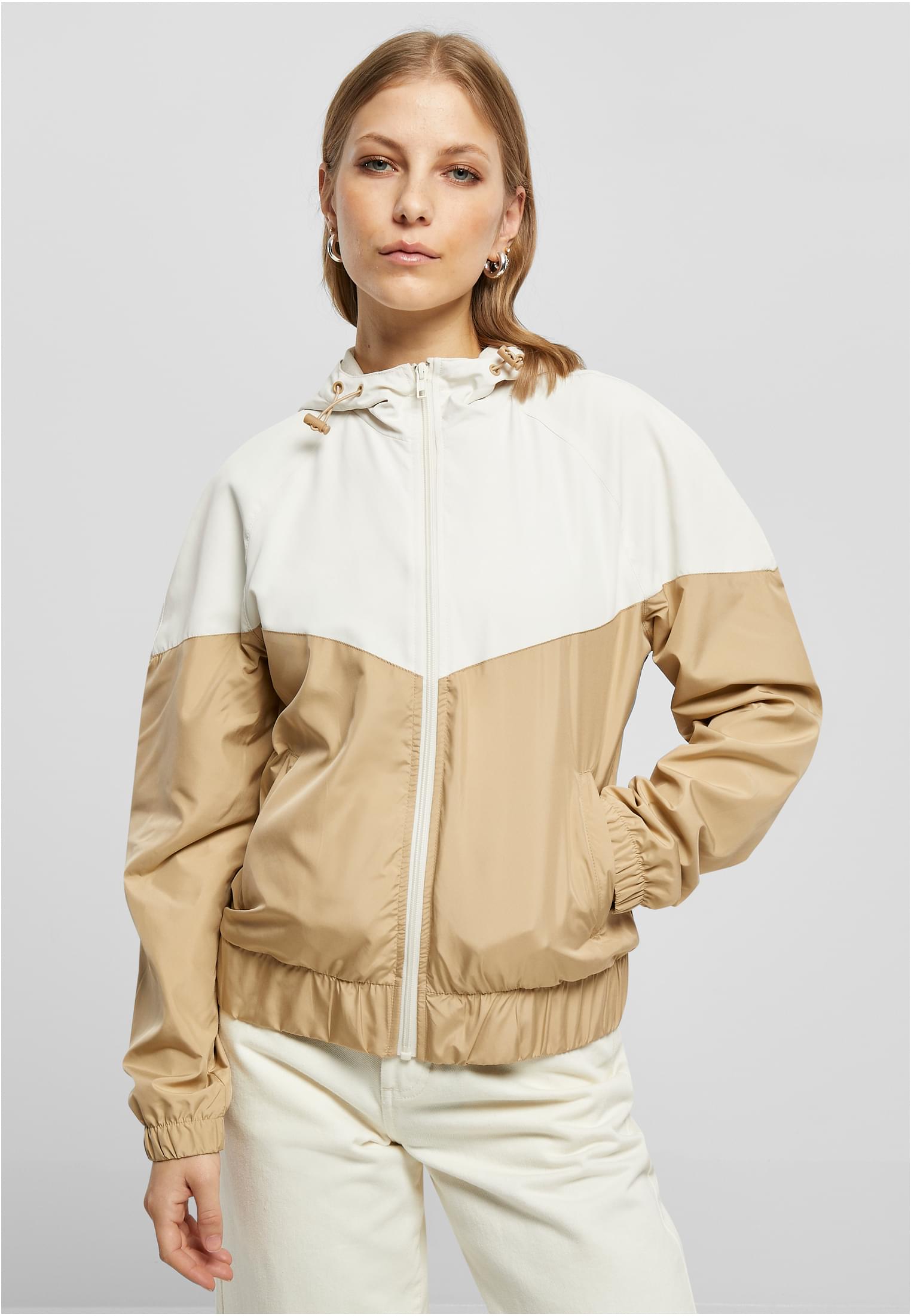 Ladies Arrow Windbreaker | whitesand/unionbeige