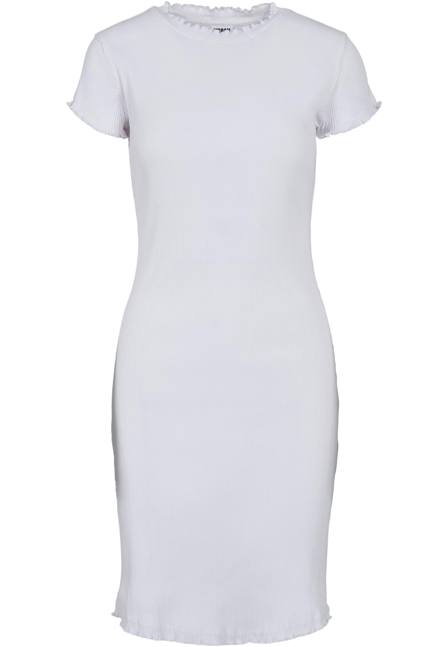 Ladies Rib Tee Dress | white