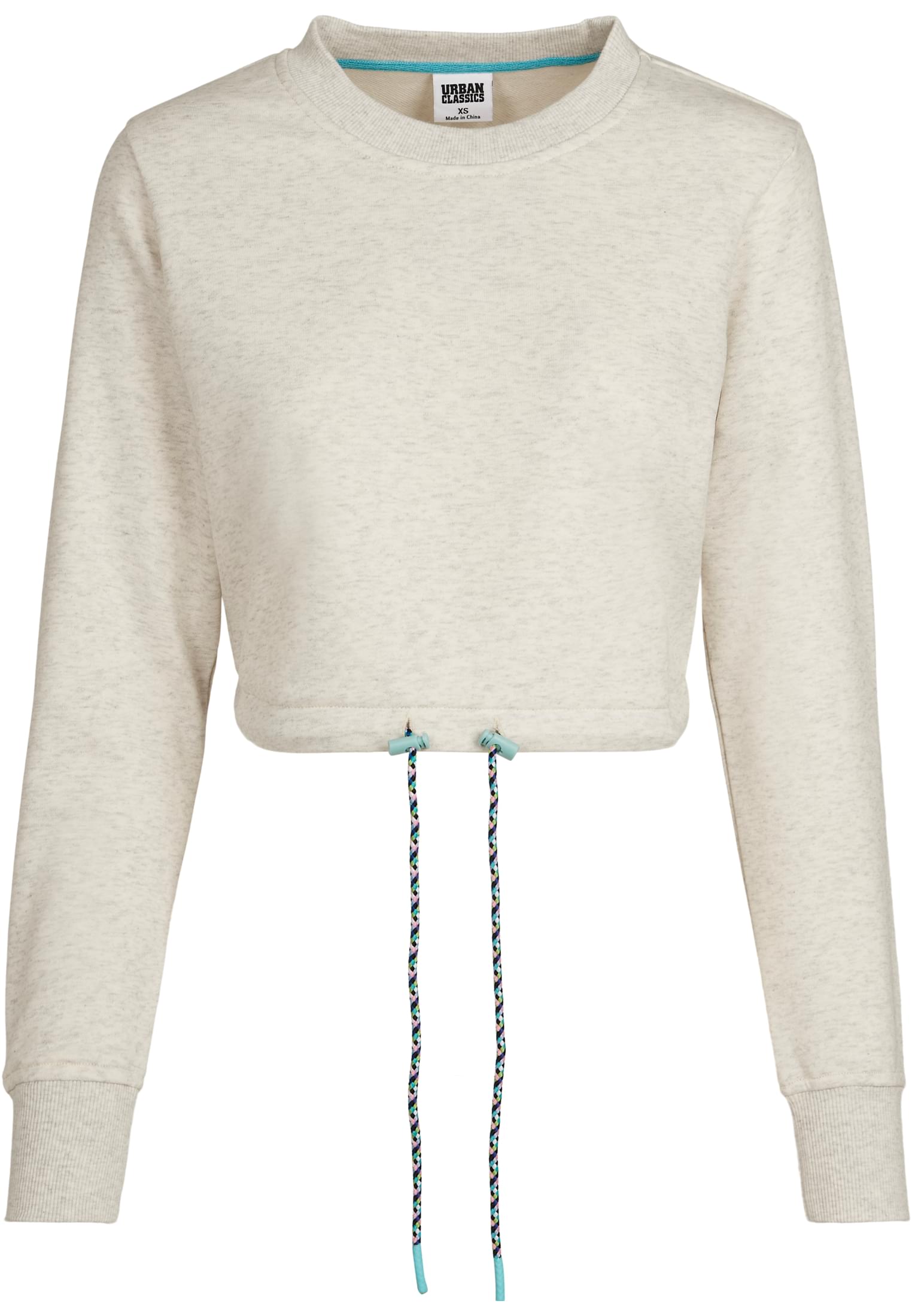 Ladies Oversized Cropped Crewneck | lightgrey