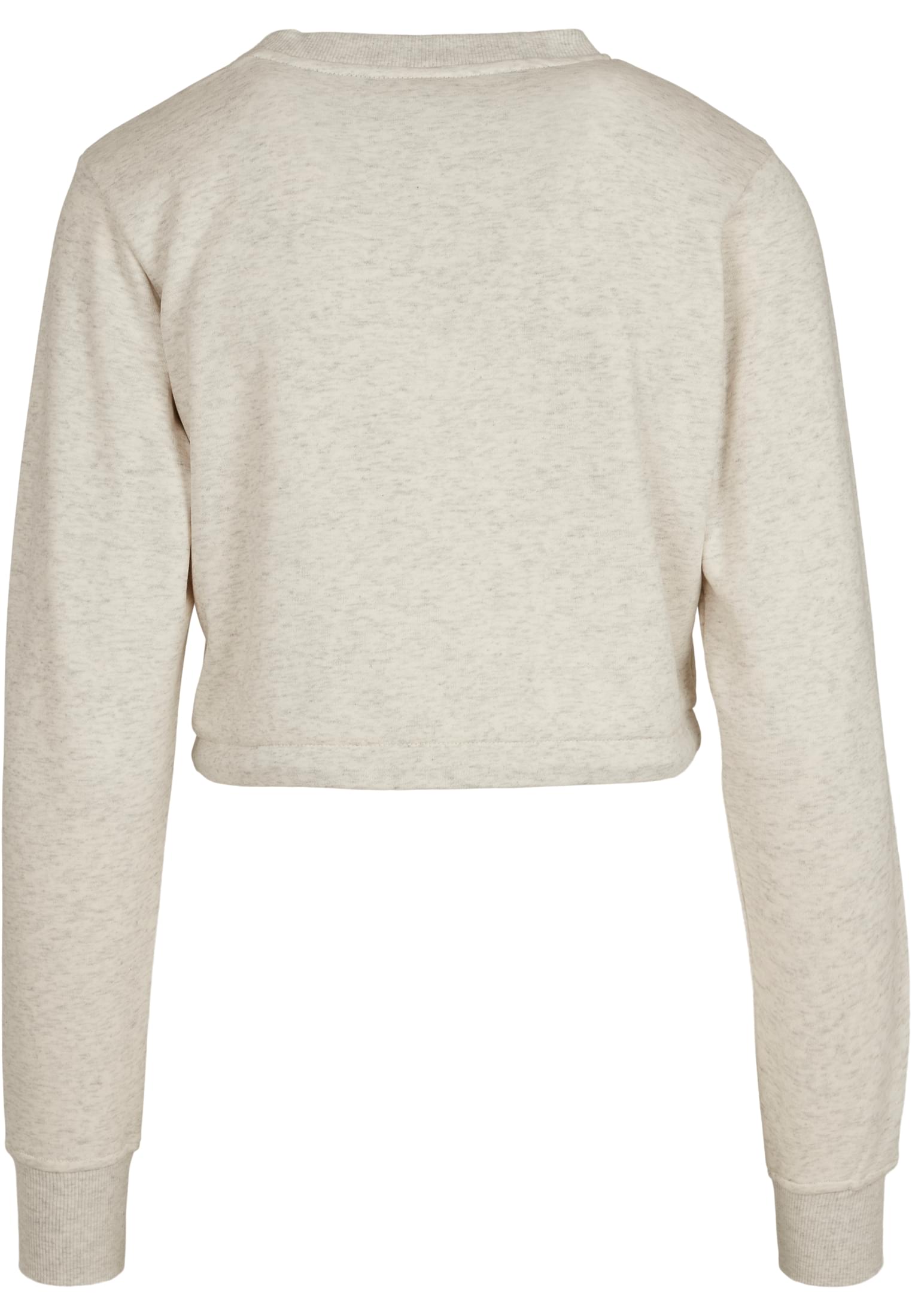 Ladies Oversized Cropped Crewneck | lightgrey