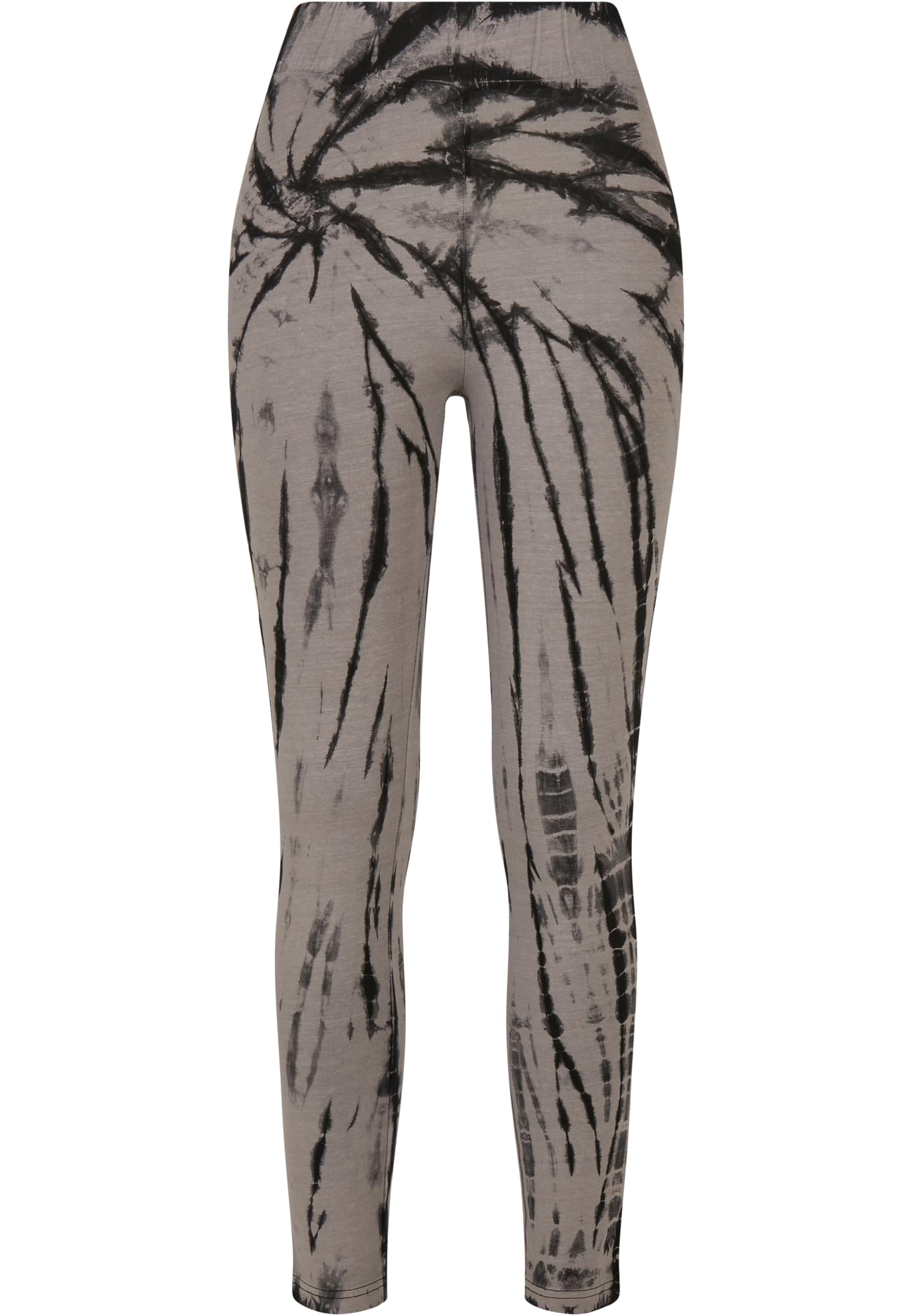 Ladies Cotton Tie Dye High Waist Leggings | black/asphalt