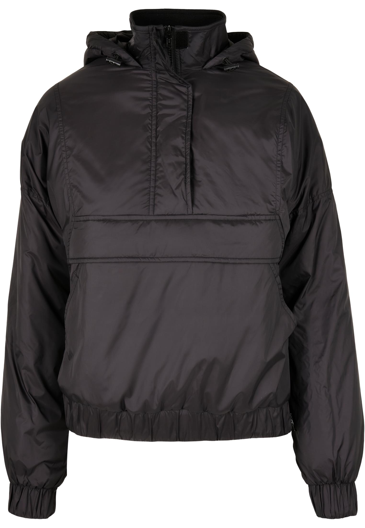 Ladies Panel Padded Pull Over Jacket | black