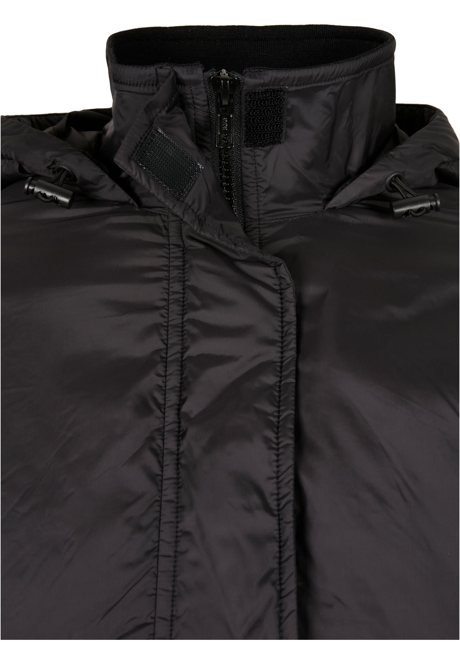 Ladies Panel Padded Pull Over Jacket | black