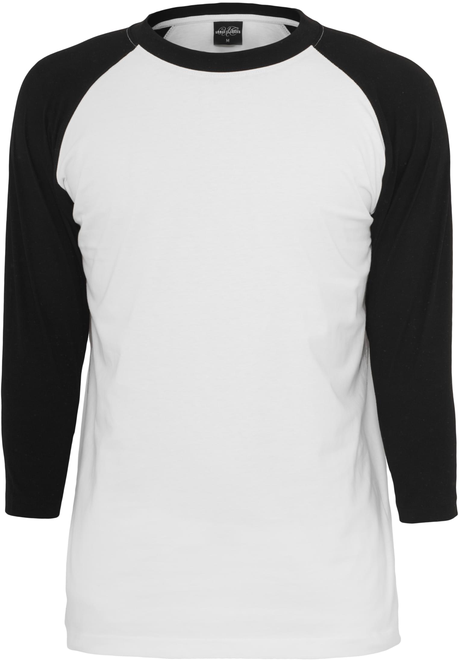 Contrast 3/4 Sleeve Raglan Tee | wht/blk