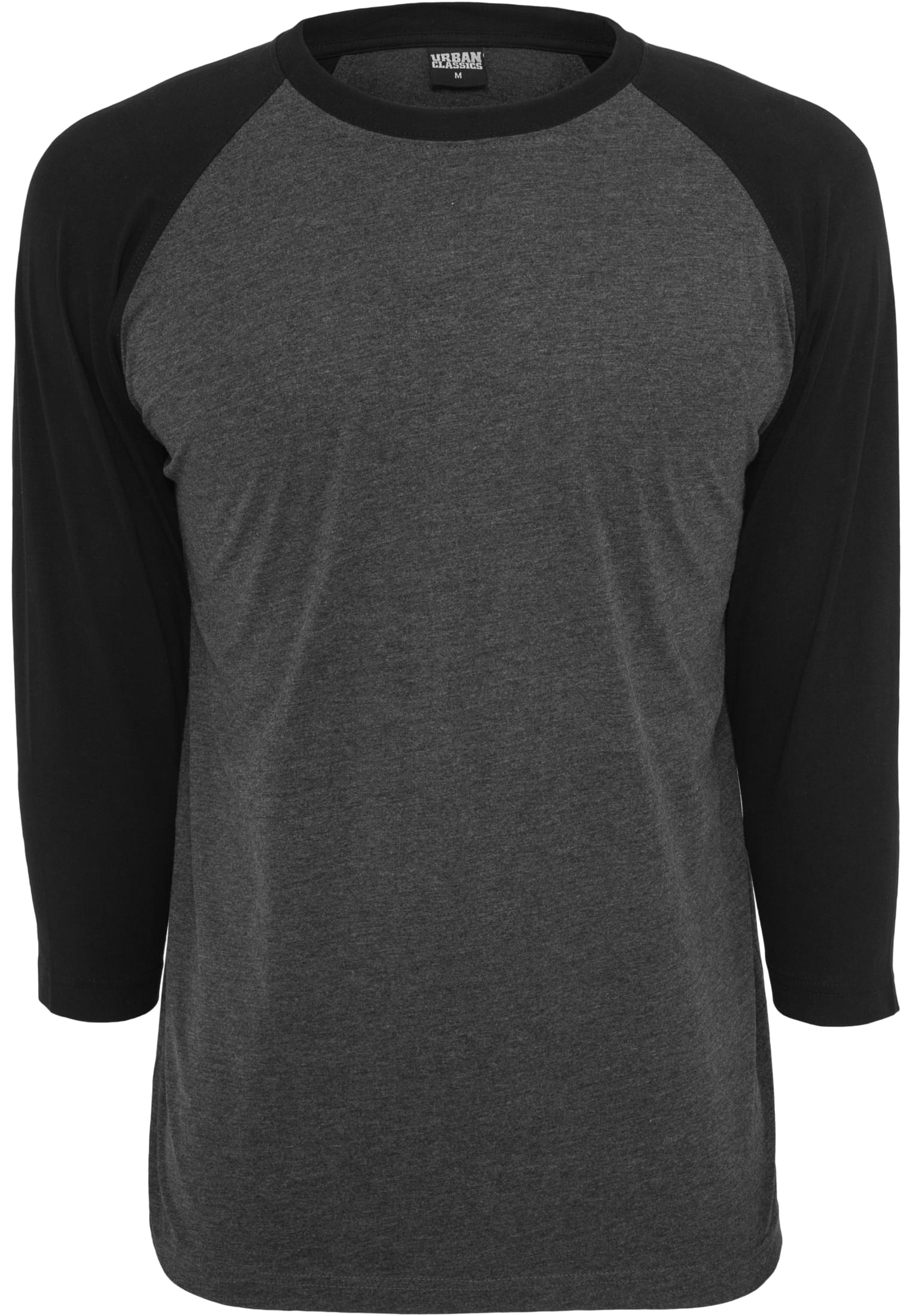 Contrast 3/4 Sleeve Raglan Tee | cha/blk