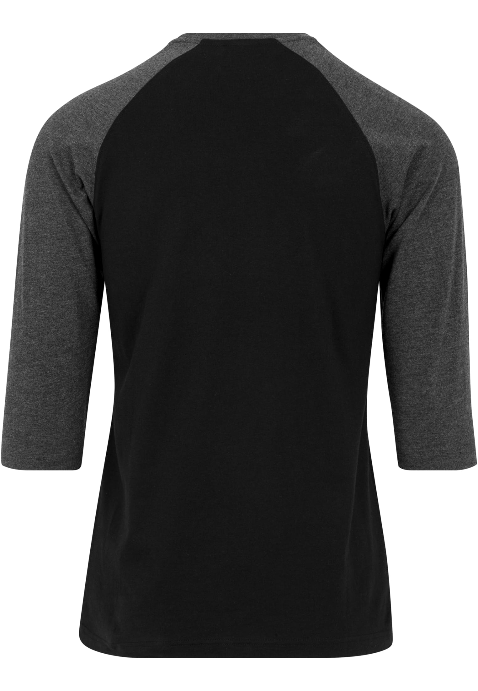 Contrast 3/4 Sleeve Raglan Tee | blk/cha