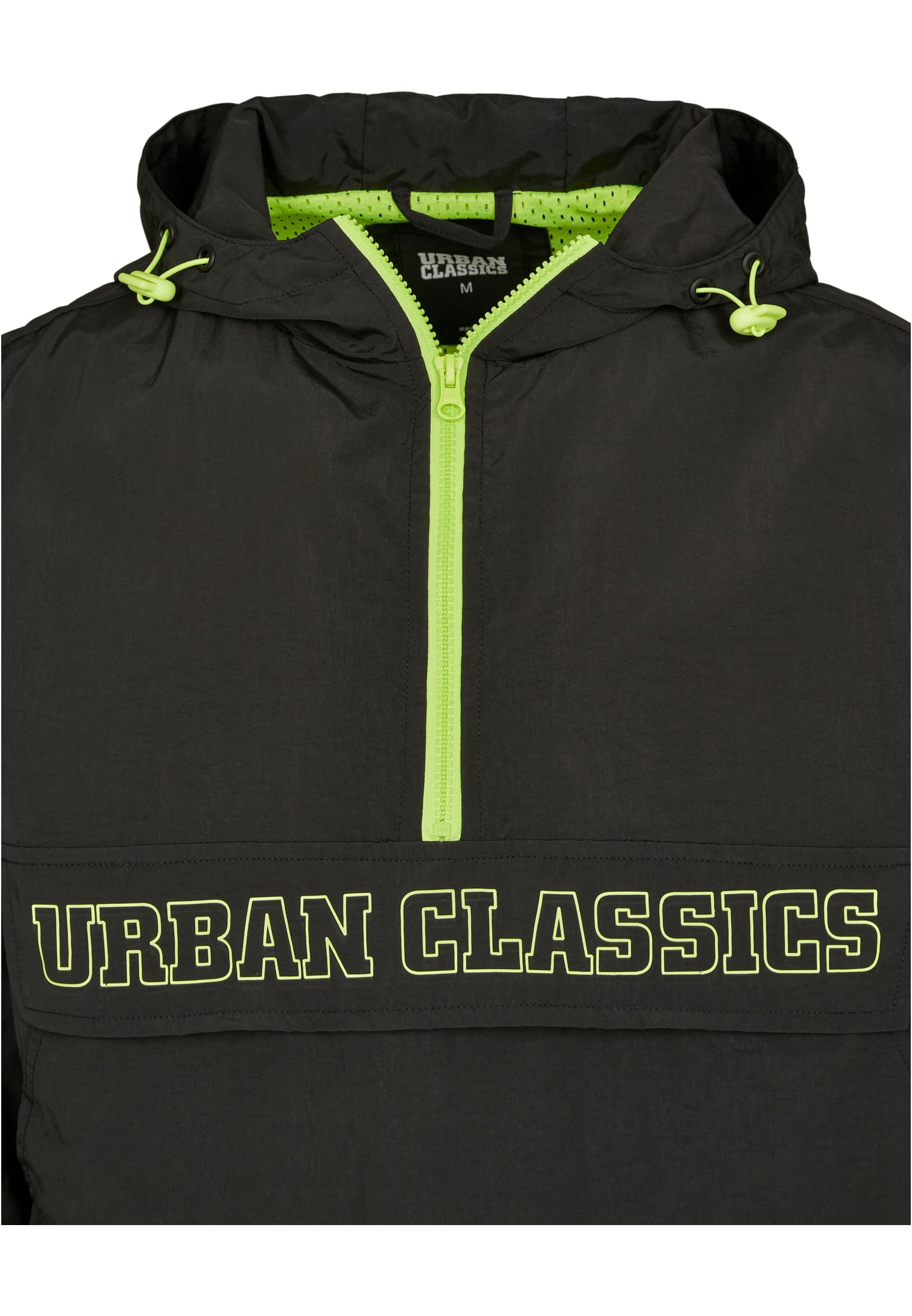 Contrast Pull Over Jacket | black/electriclime