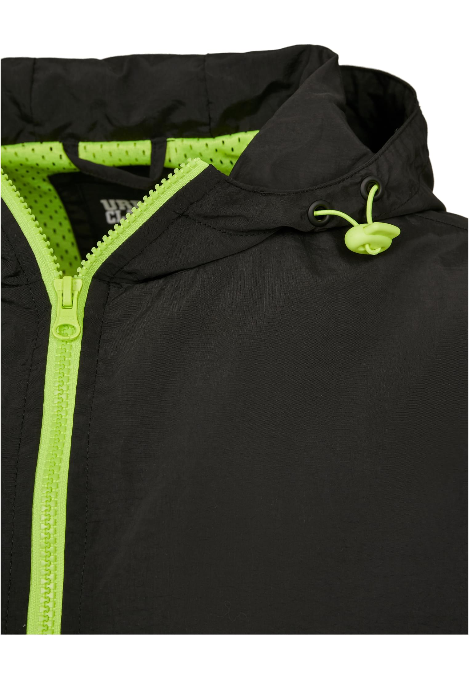 Contrast Pull Over Jacket | black/electriclime