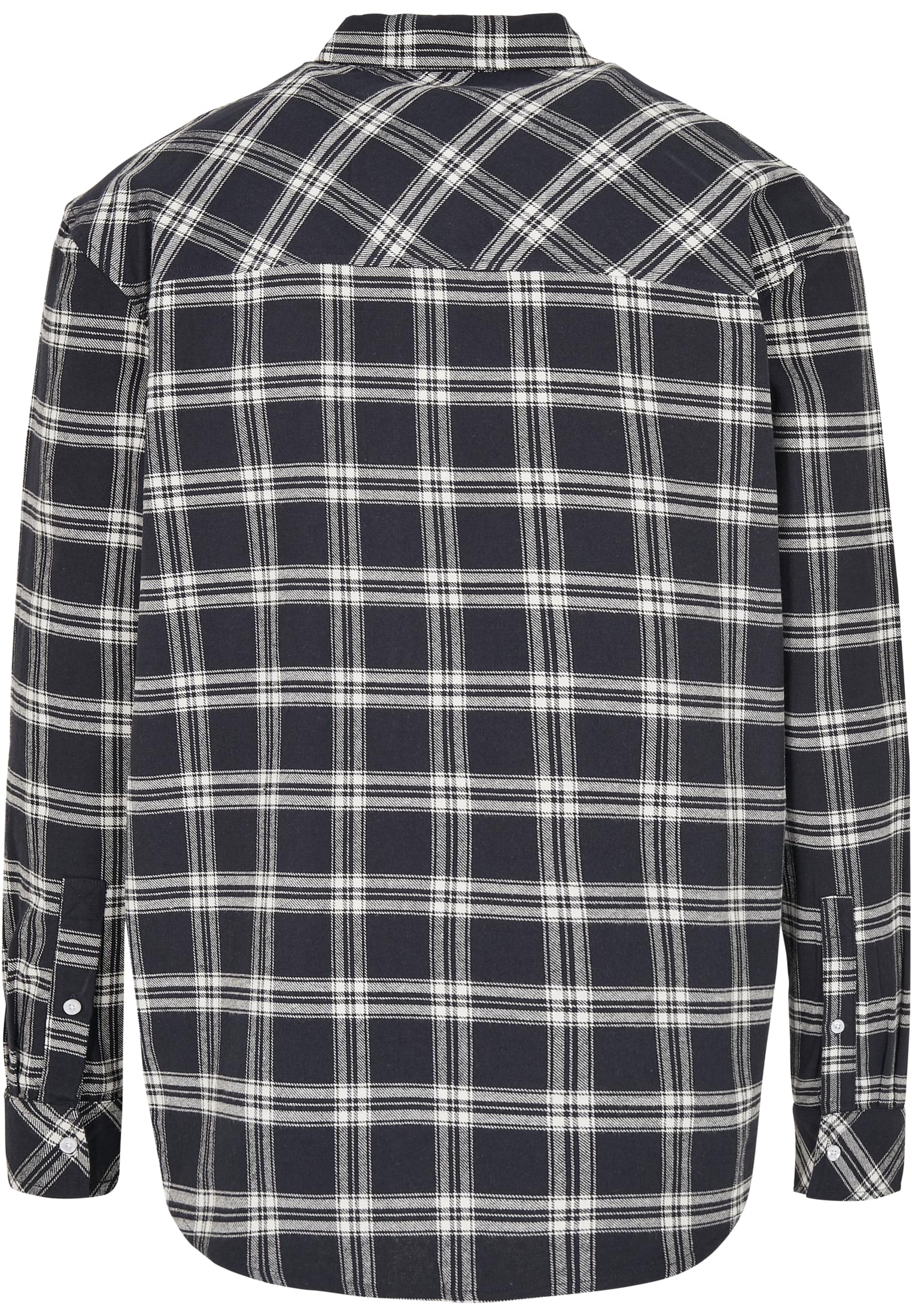 Oversized Check Shirt | midnightnavy/white