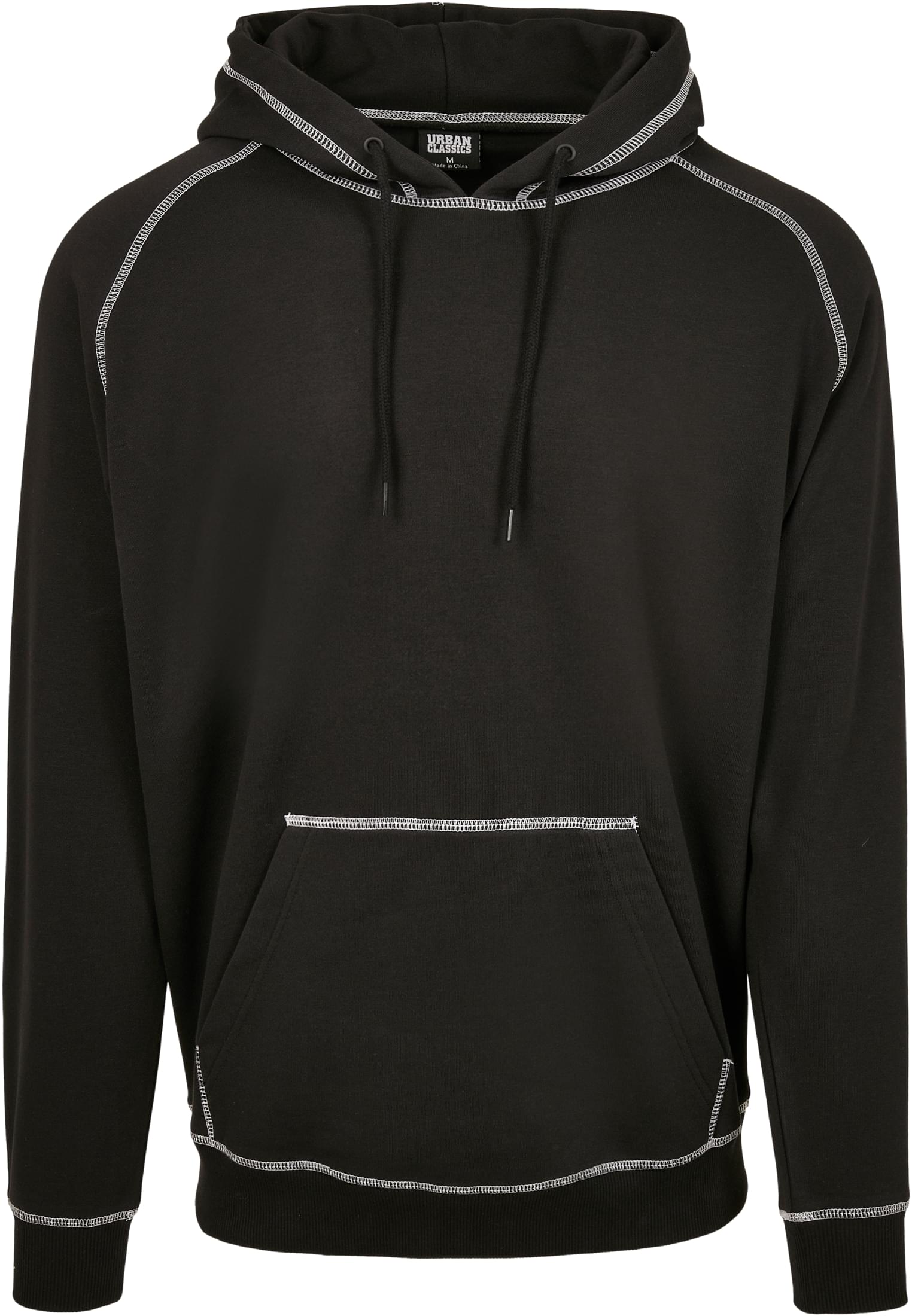 Contrast Stitching Hoody | black