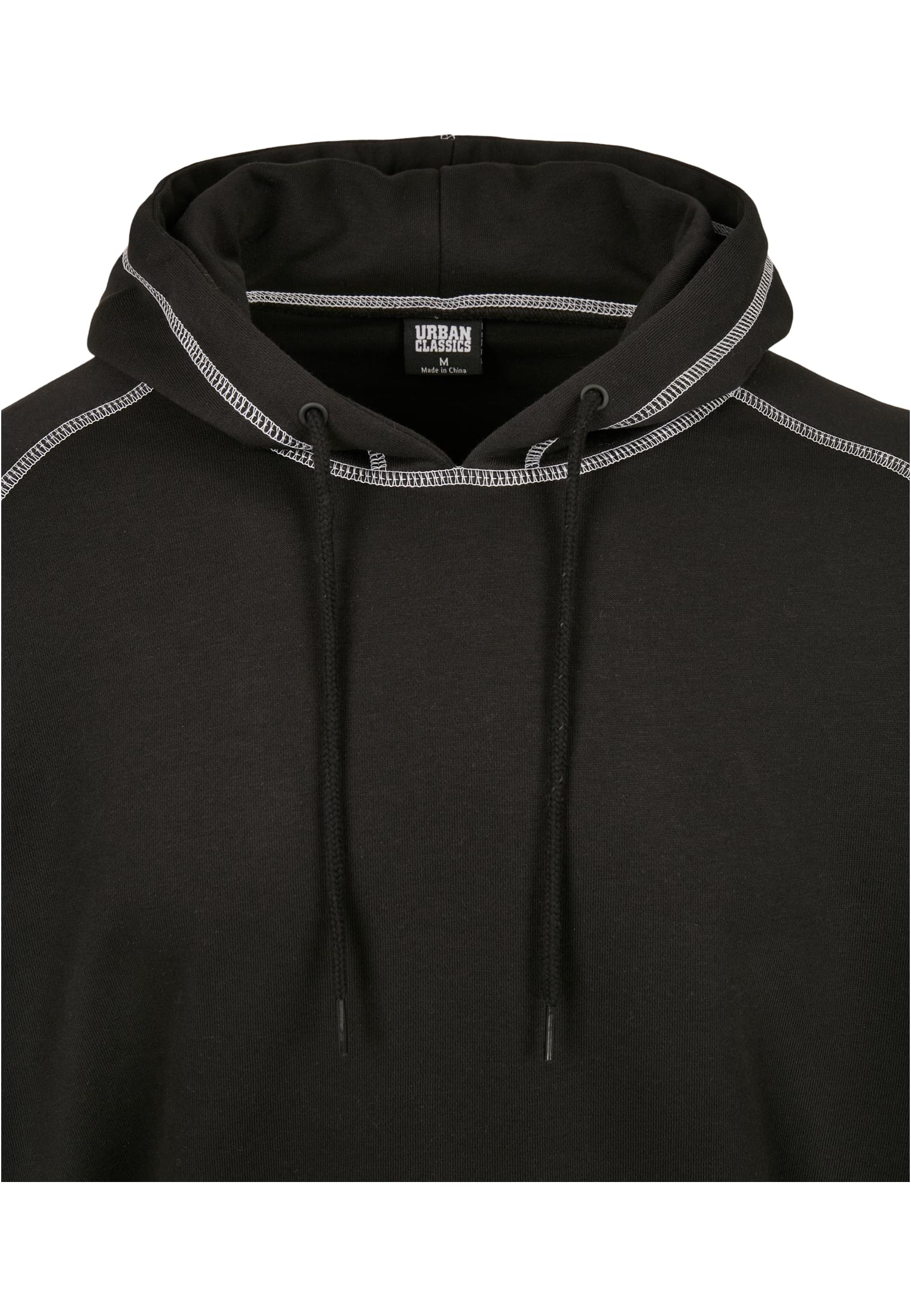 Contrast Stitching Hoody | black