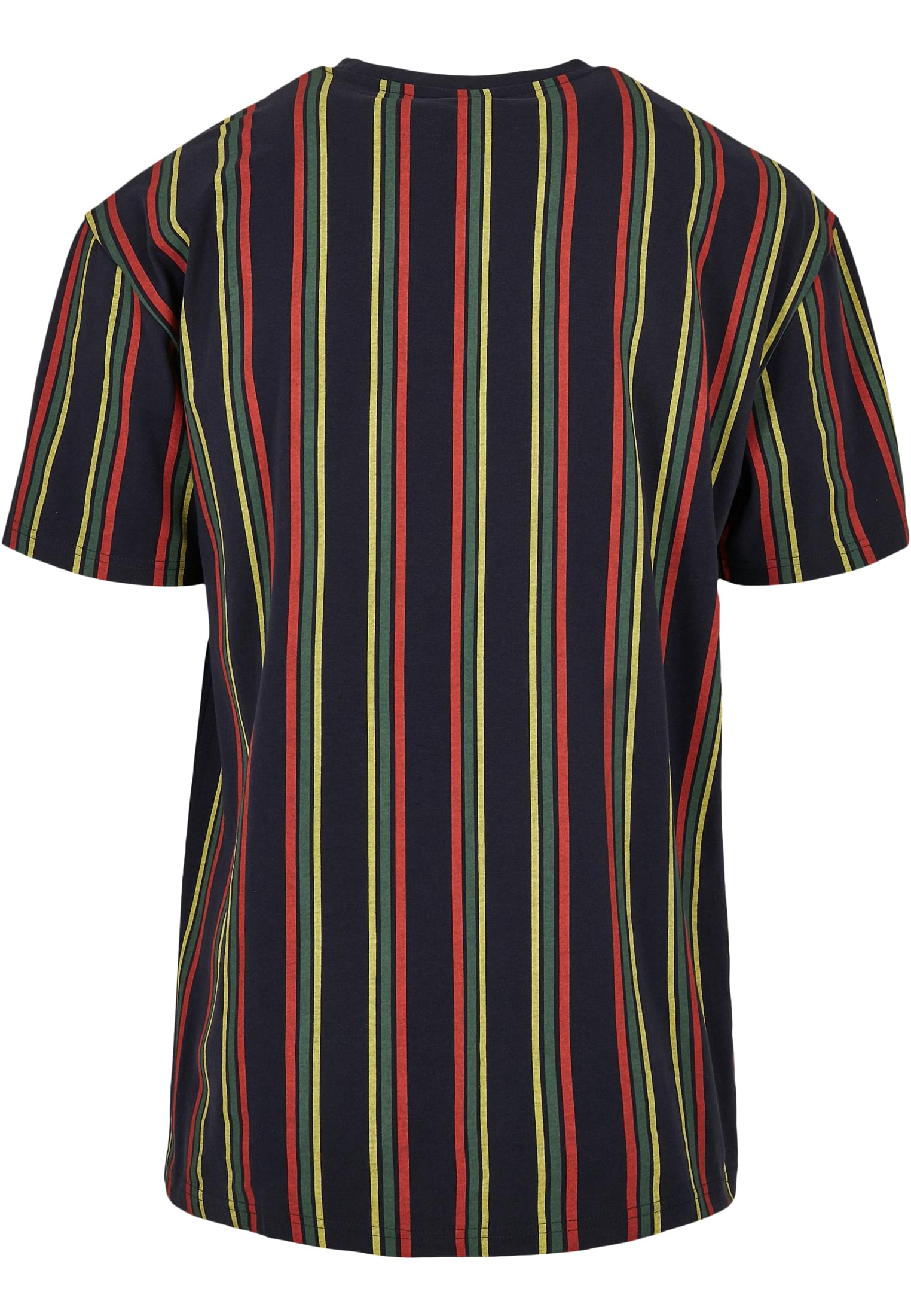 Printed Oversized Retro Stripe Tee | midnightnavy/burnedred