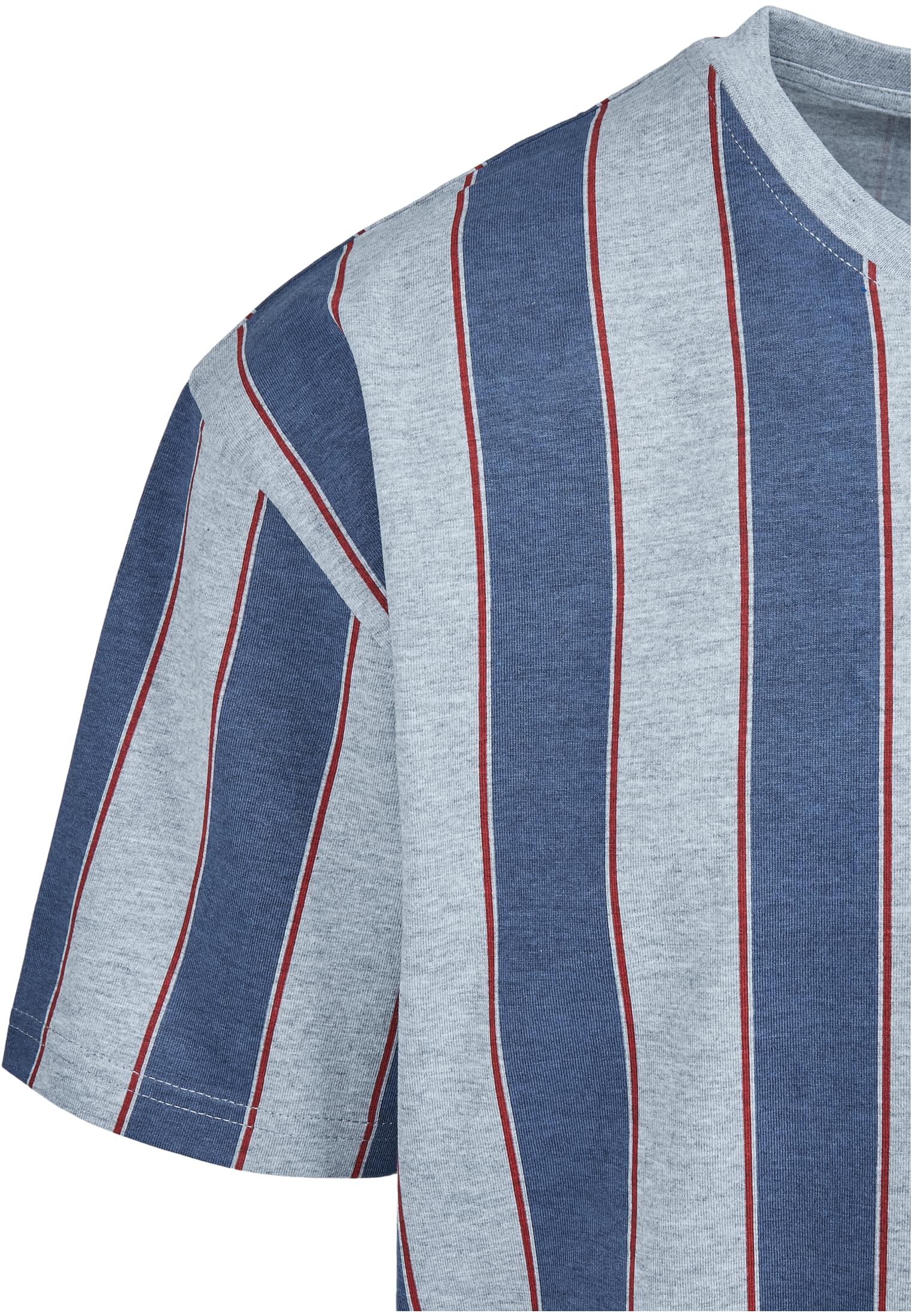 Printed Oversized Bold Stripe Tee | vintageblue