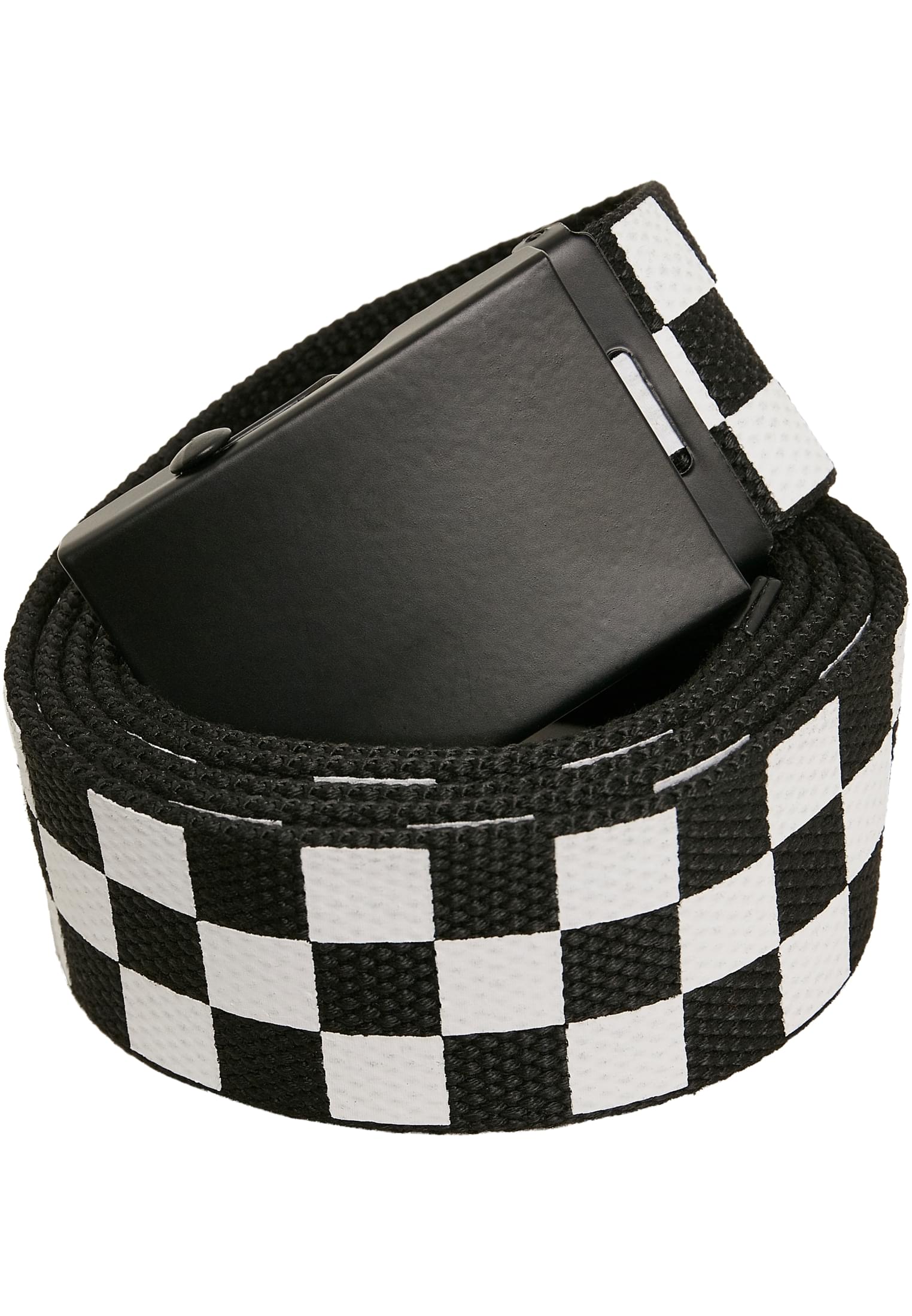 Adjustable Checker Belt | black/white