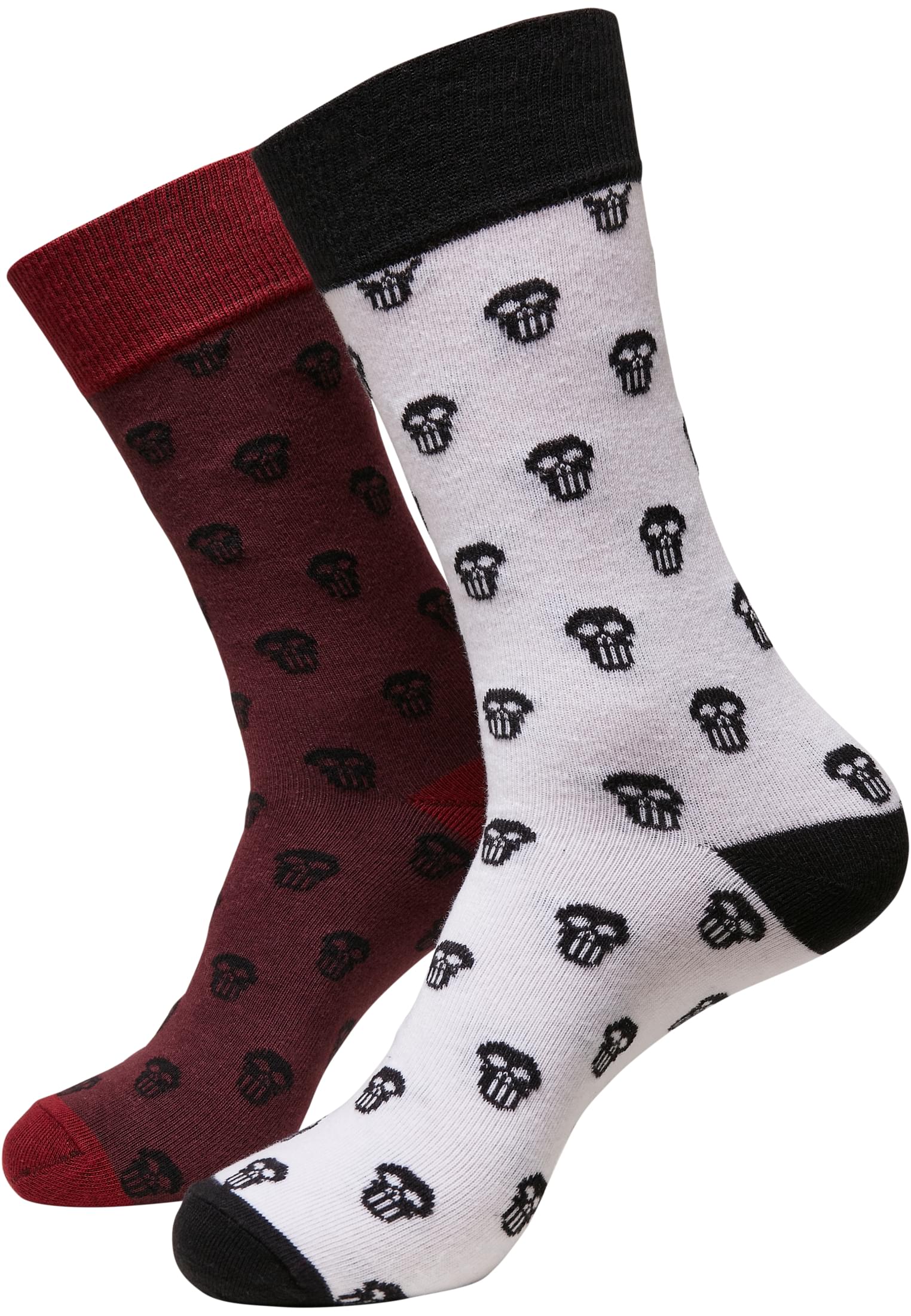 Skull Allover 2-Pack | burgundy/white