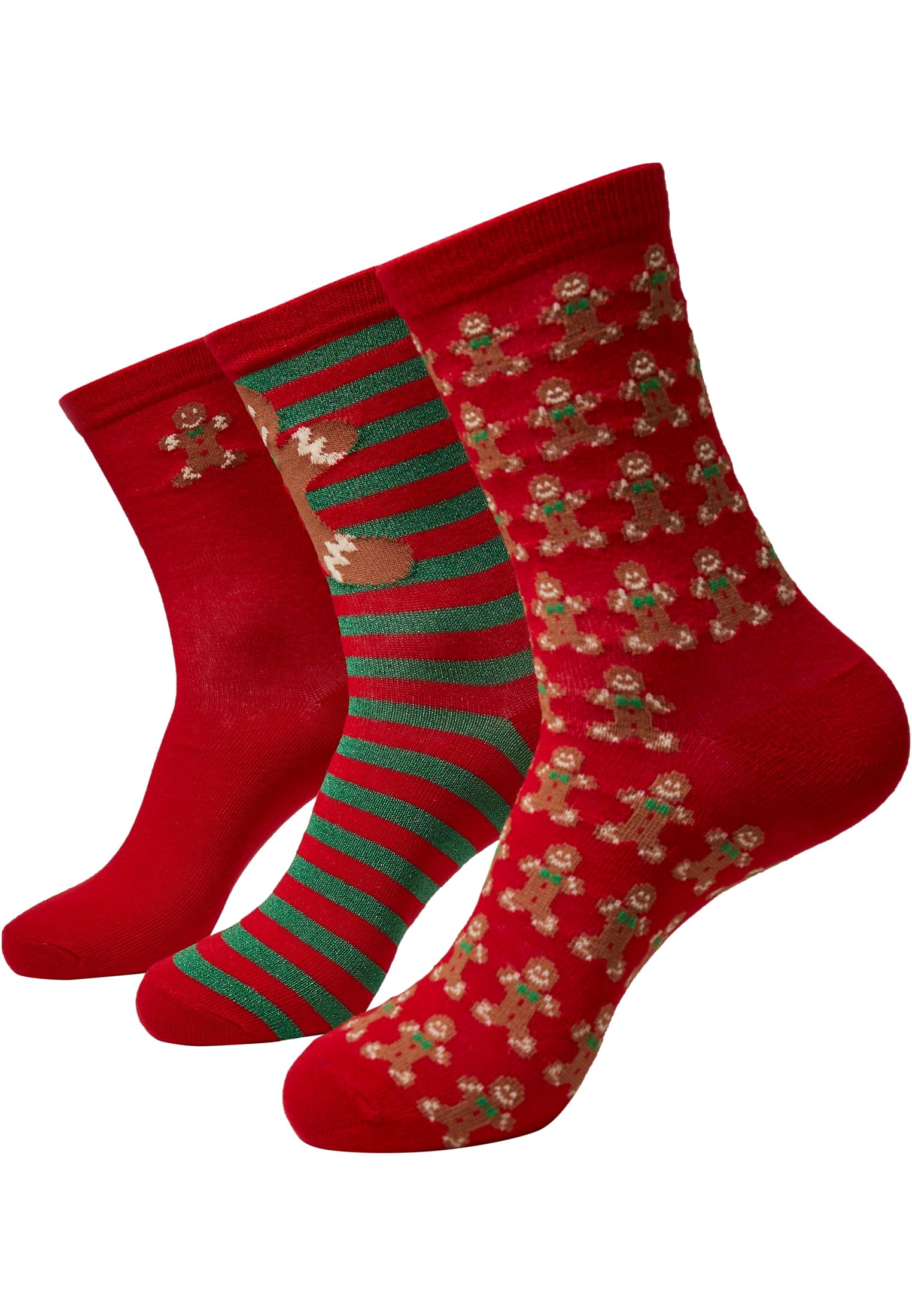 Christmas Gingerbread Lurex Socks 3-Pack | multicolor