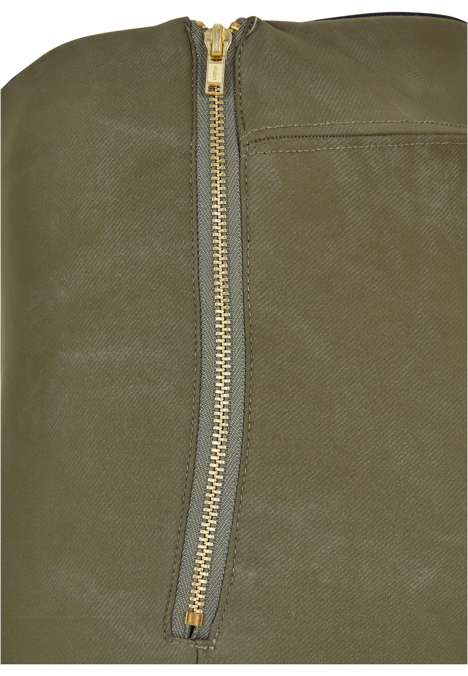 Ladies Washed Faux Leather Pants | olive