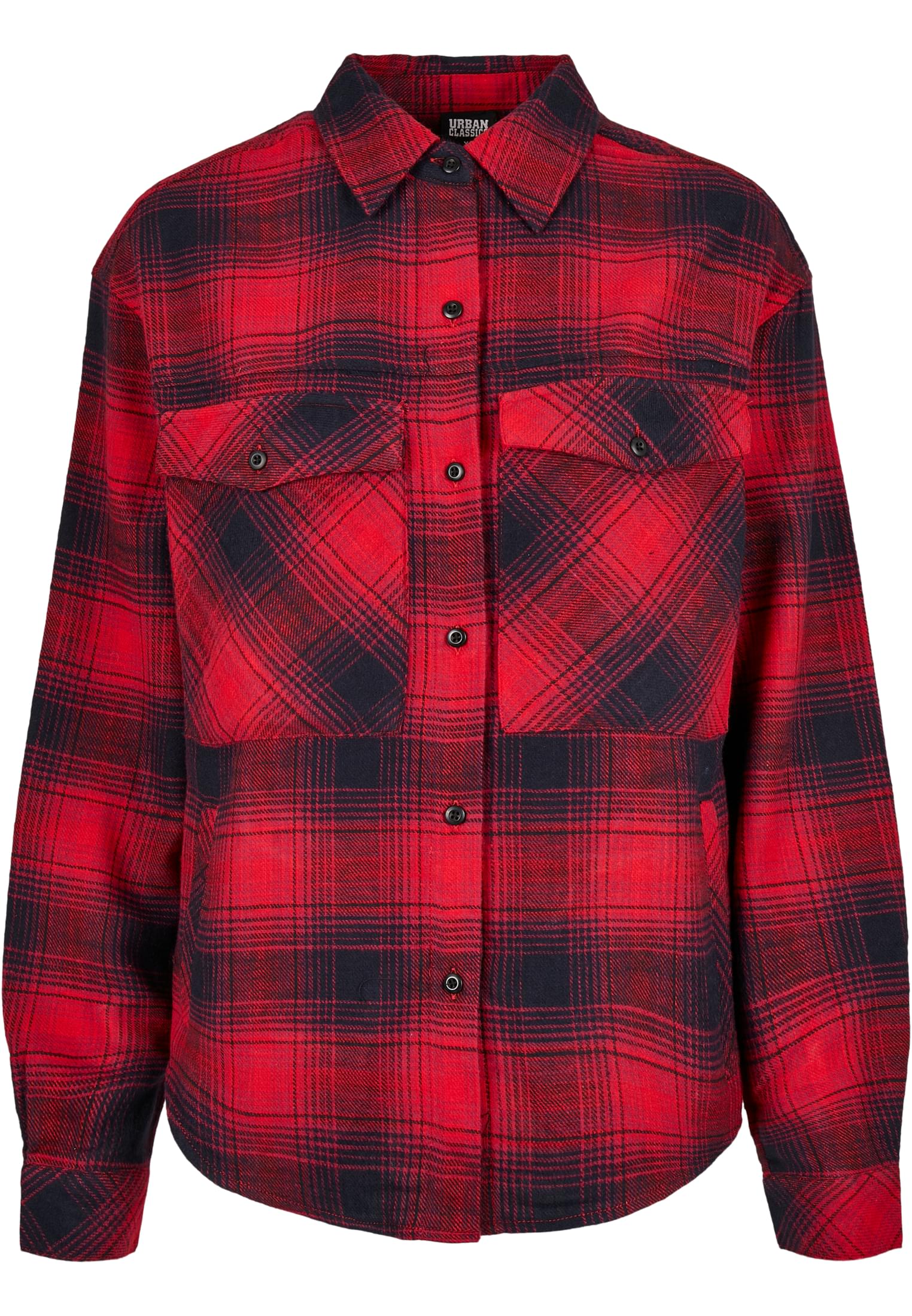 Ladies Check Overshirt | darkblue/red