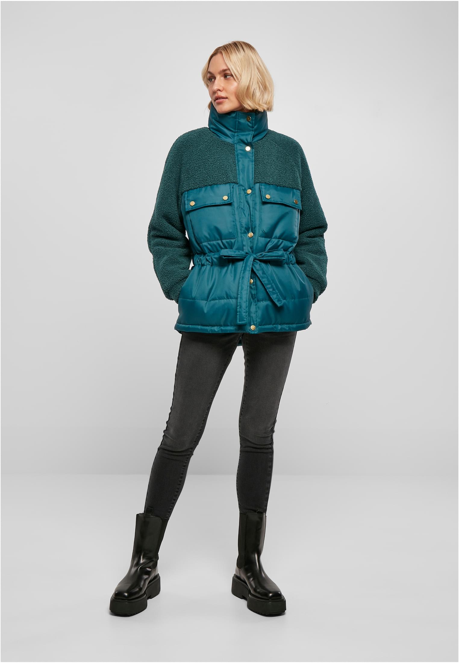 Ladies Sherpa Mix Puffer Jacket | jasper