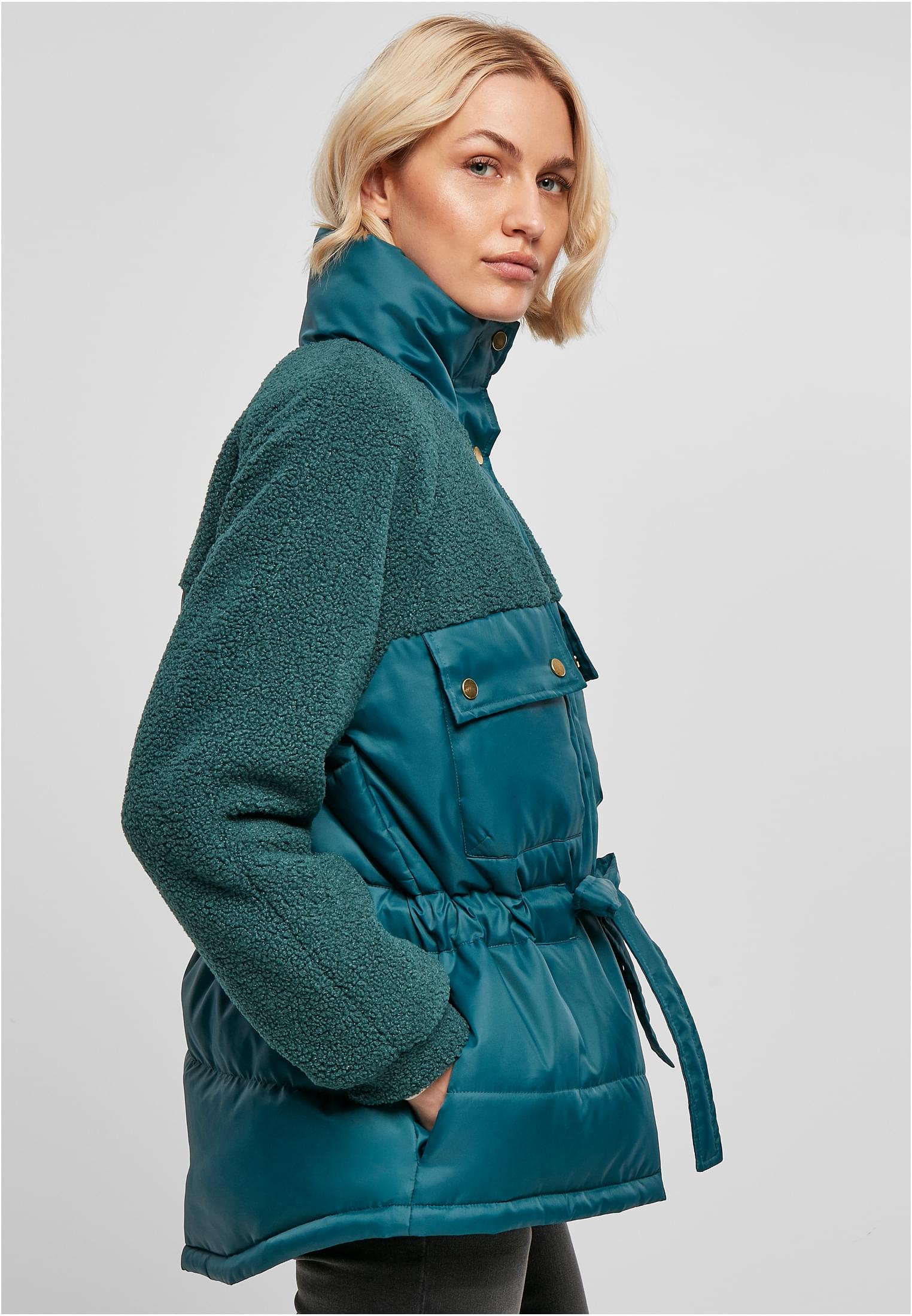 Ladies Sherpa Mix Puffer Jacket | jasper