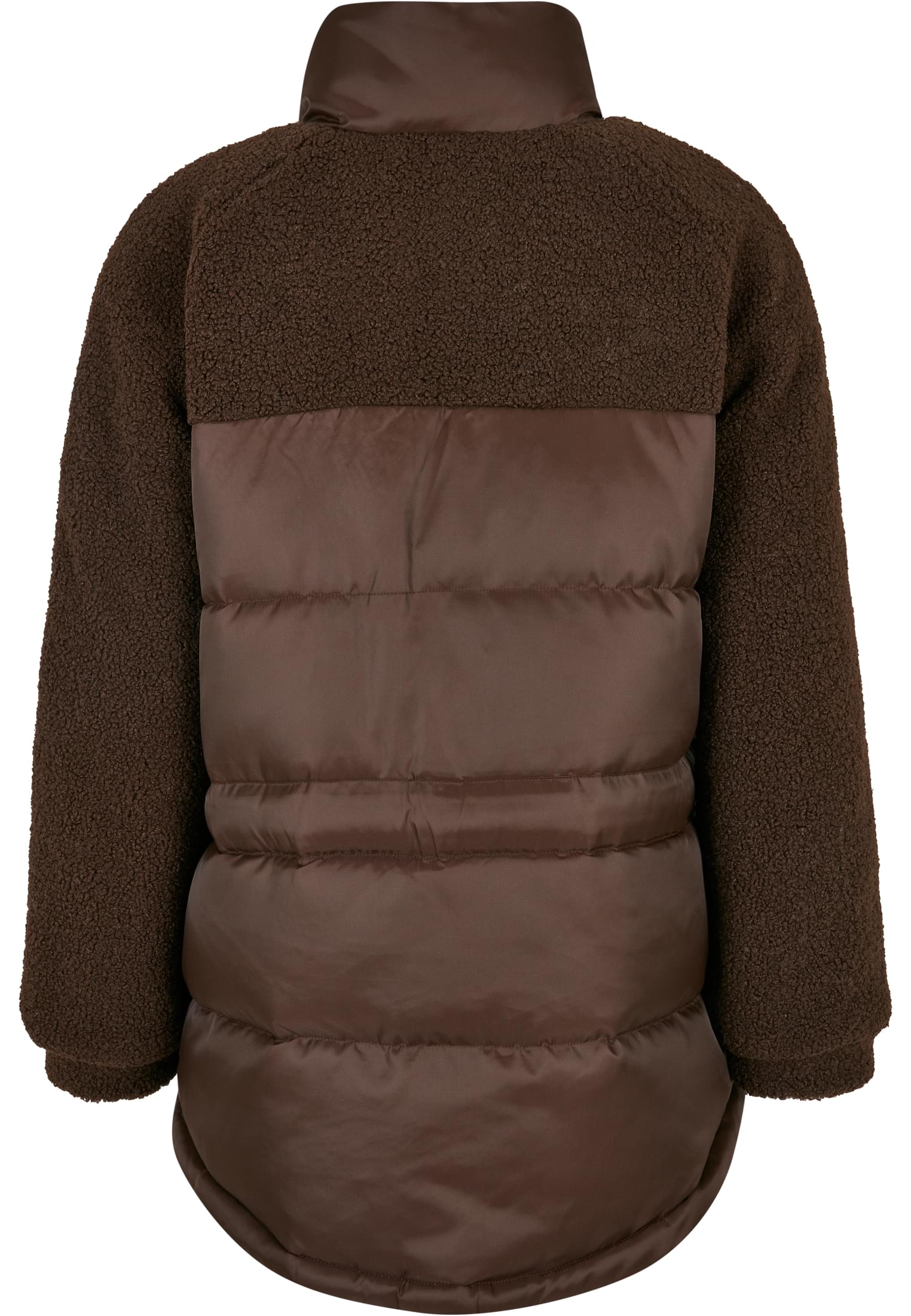 Ladies Sherpa Mix Puffer Jacket | brown