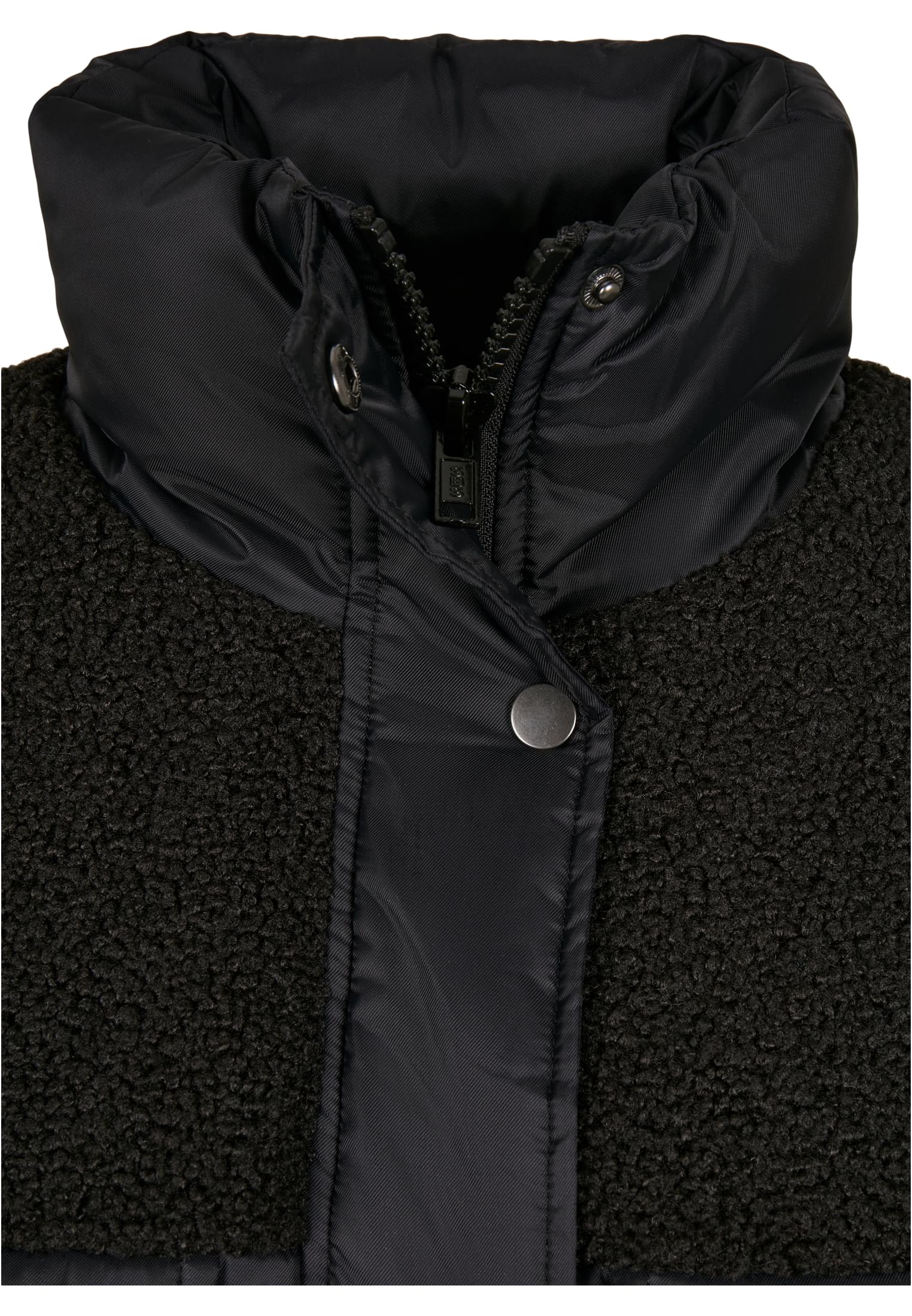 Ladies Sherpa Mix Puffer Jacket | black