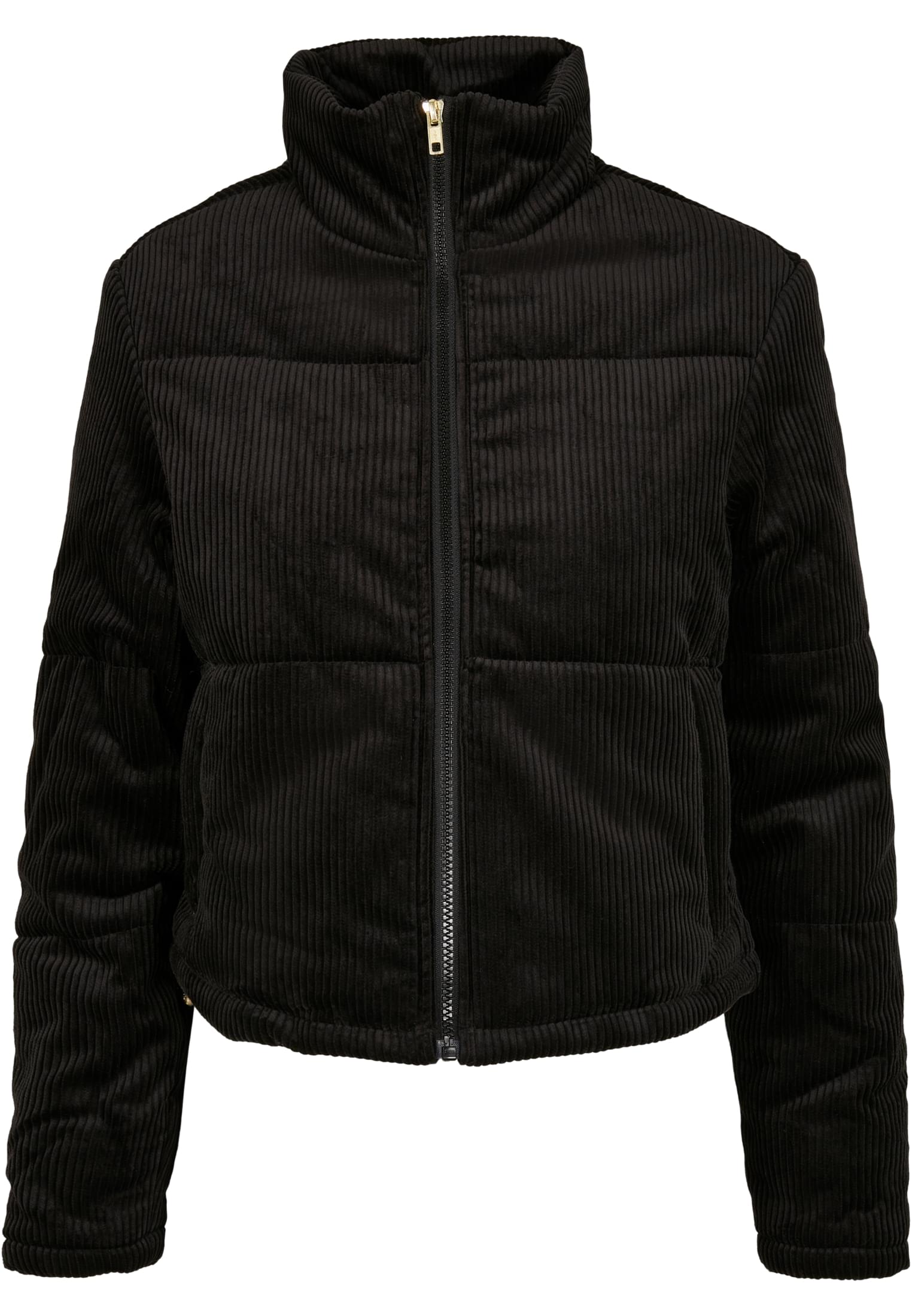 Ladies Corduroy Puffer Jacket | black