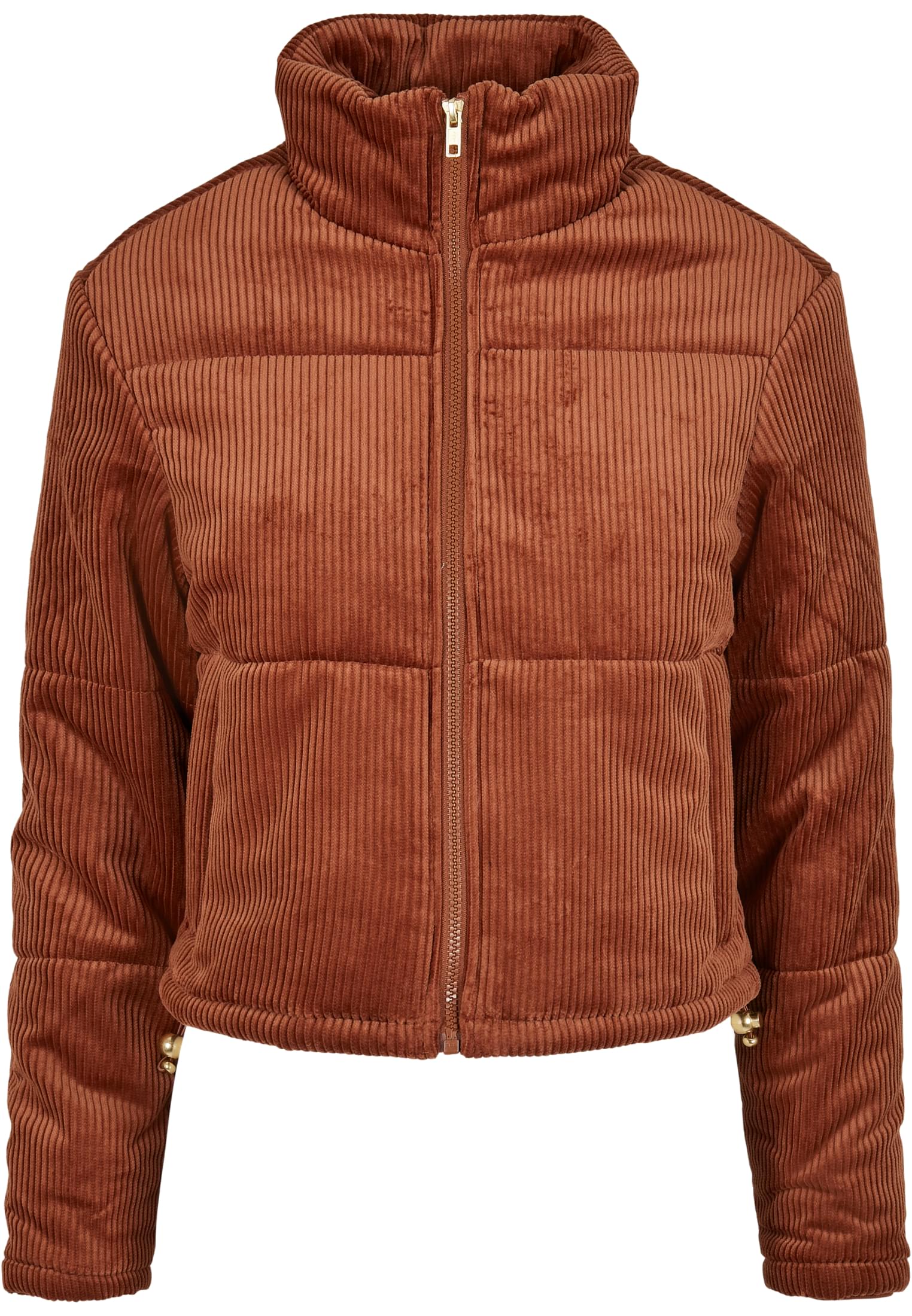 Ladies Corduroy Puffer Jacket | toffee