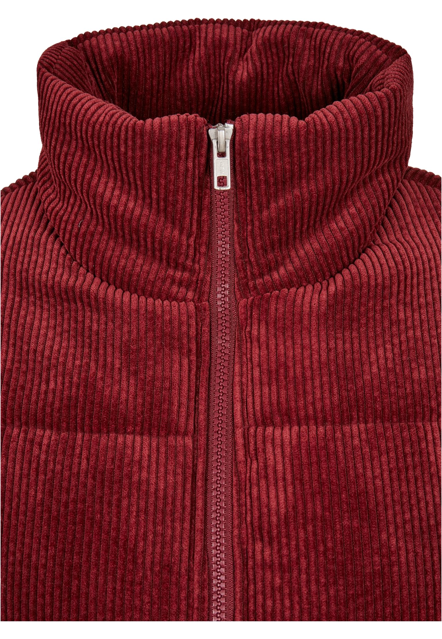 Ladies Corduroy Puffer Jacket | burgundy