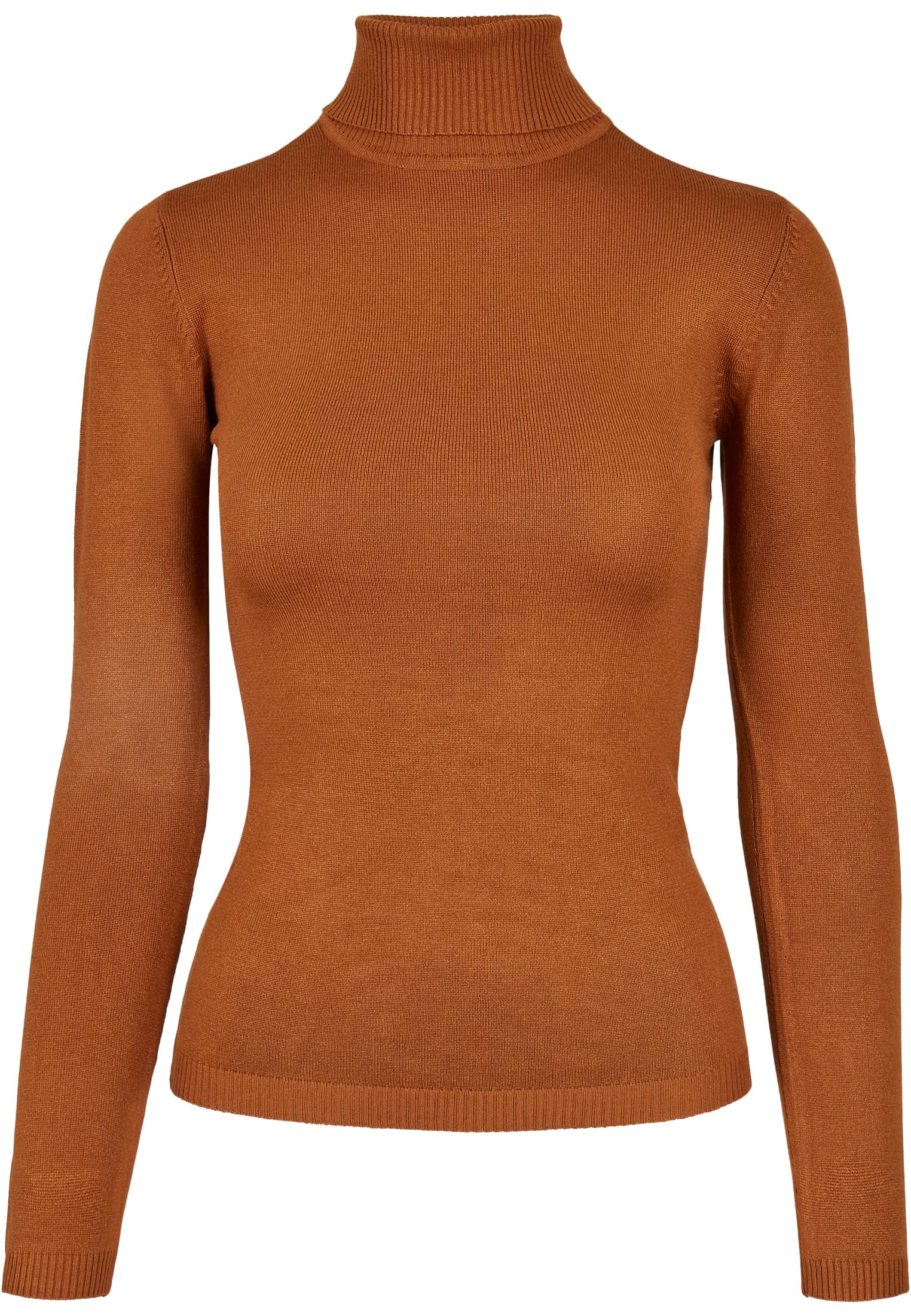 Ladies Basic Turtleneck Sweater | toffee