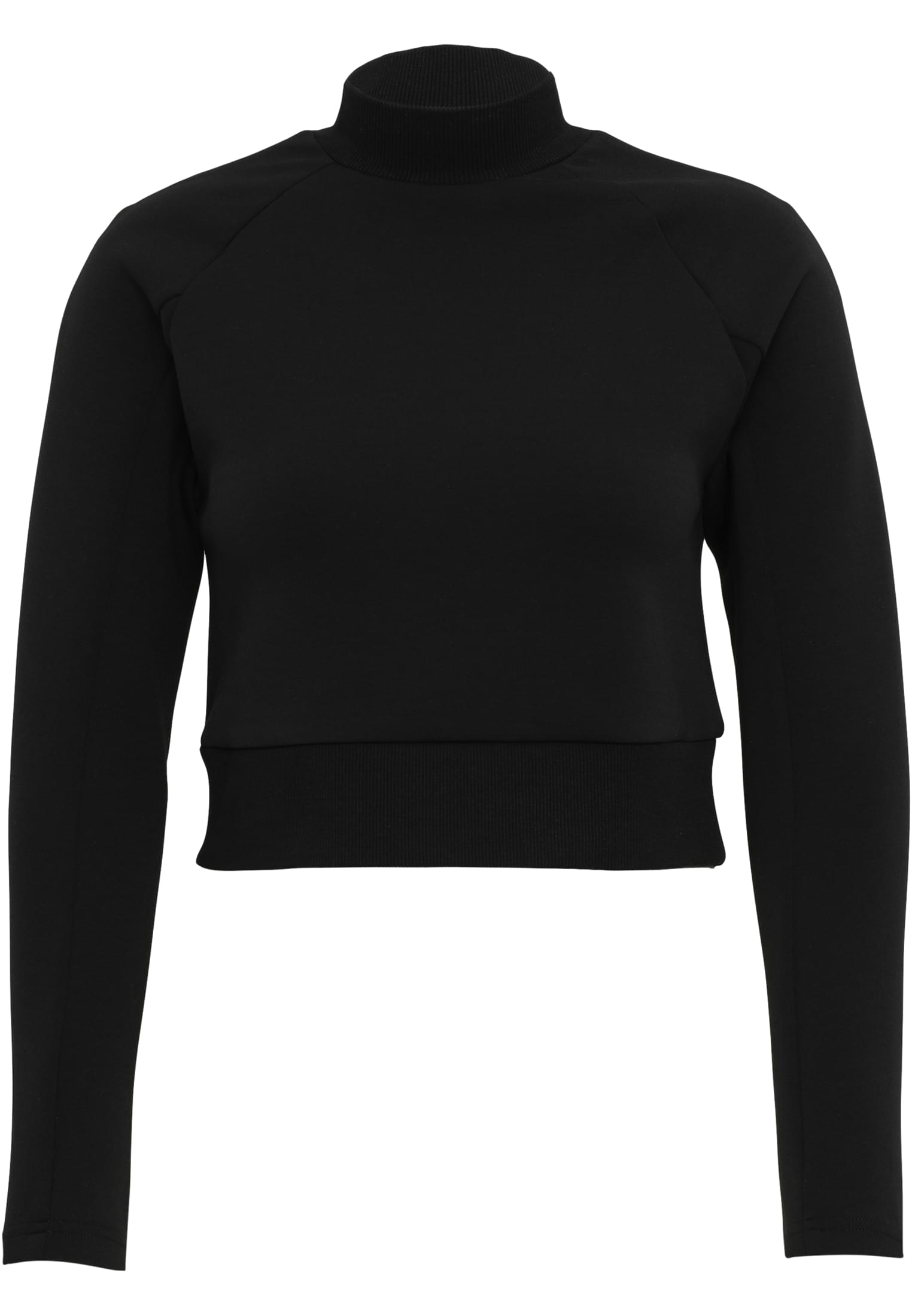 Ladies Interlock Short Turtleneck Crew | black