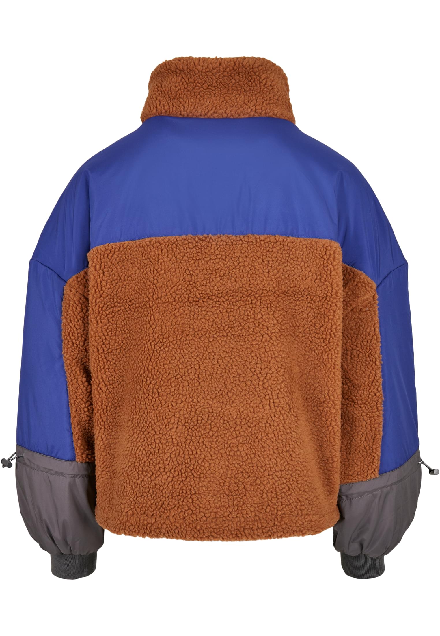 Ladies Sherpa 3-Tone Pull Over Jacket | toffee/bluepurple