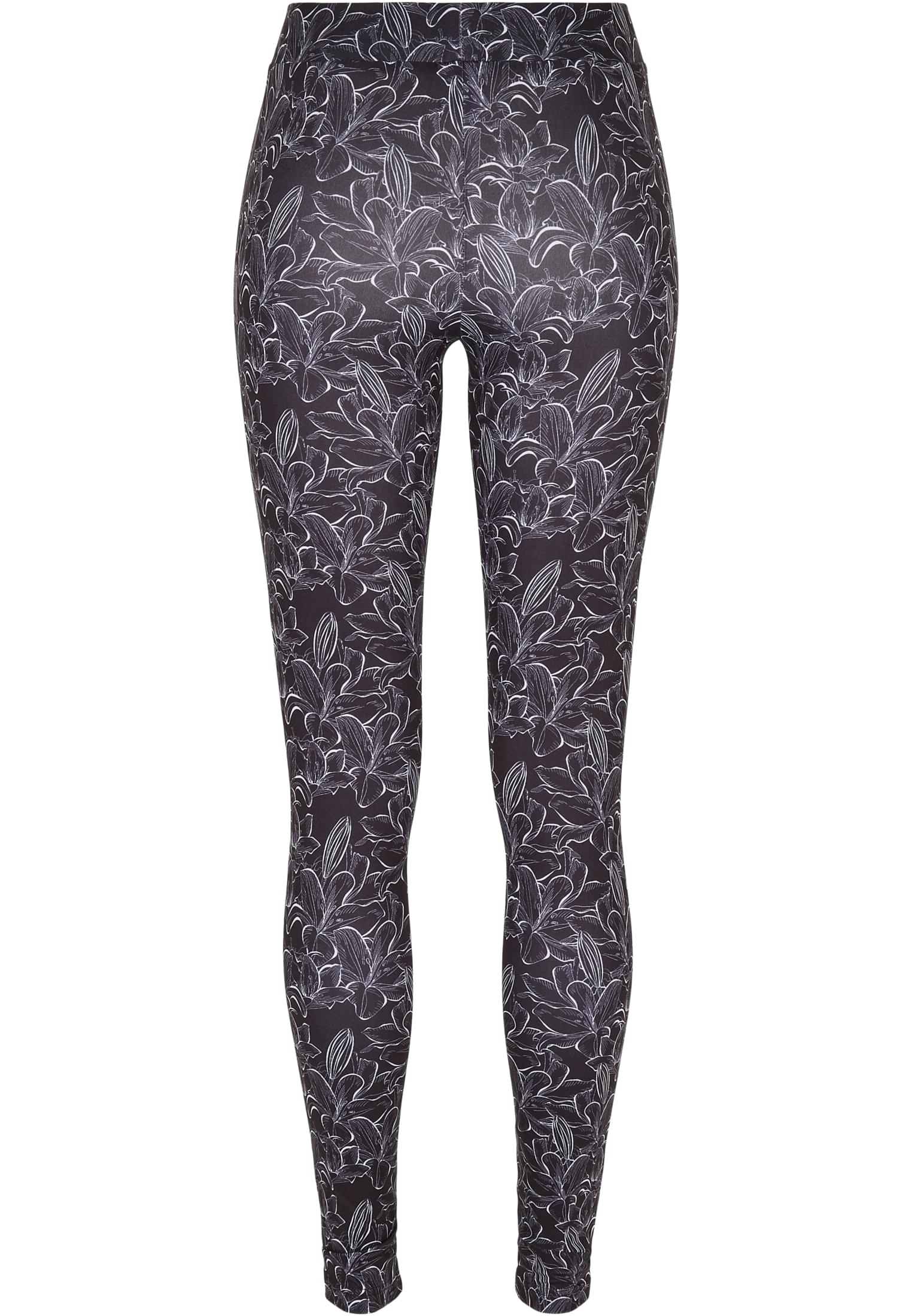 Ladies AOP Leggings | hibiscus black