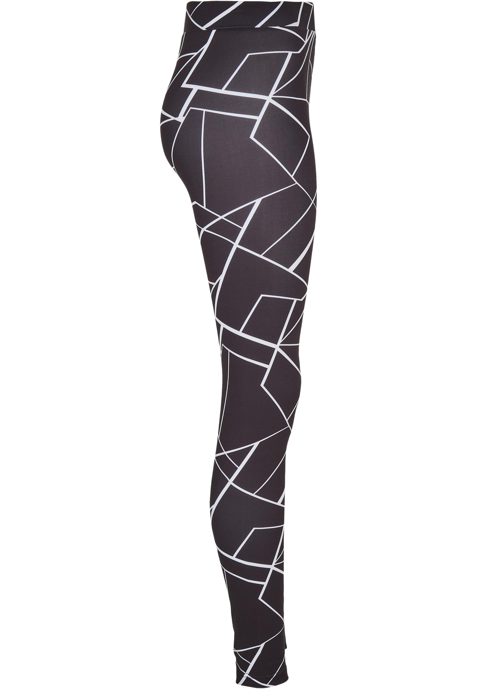 Ladies AOP Leggings | geometric black