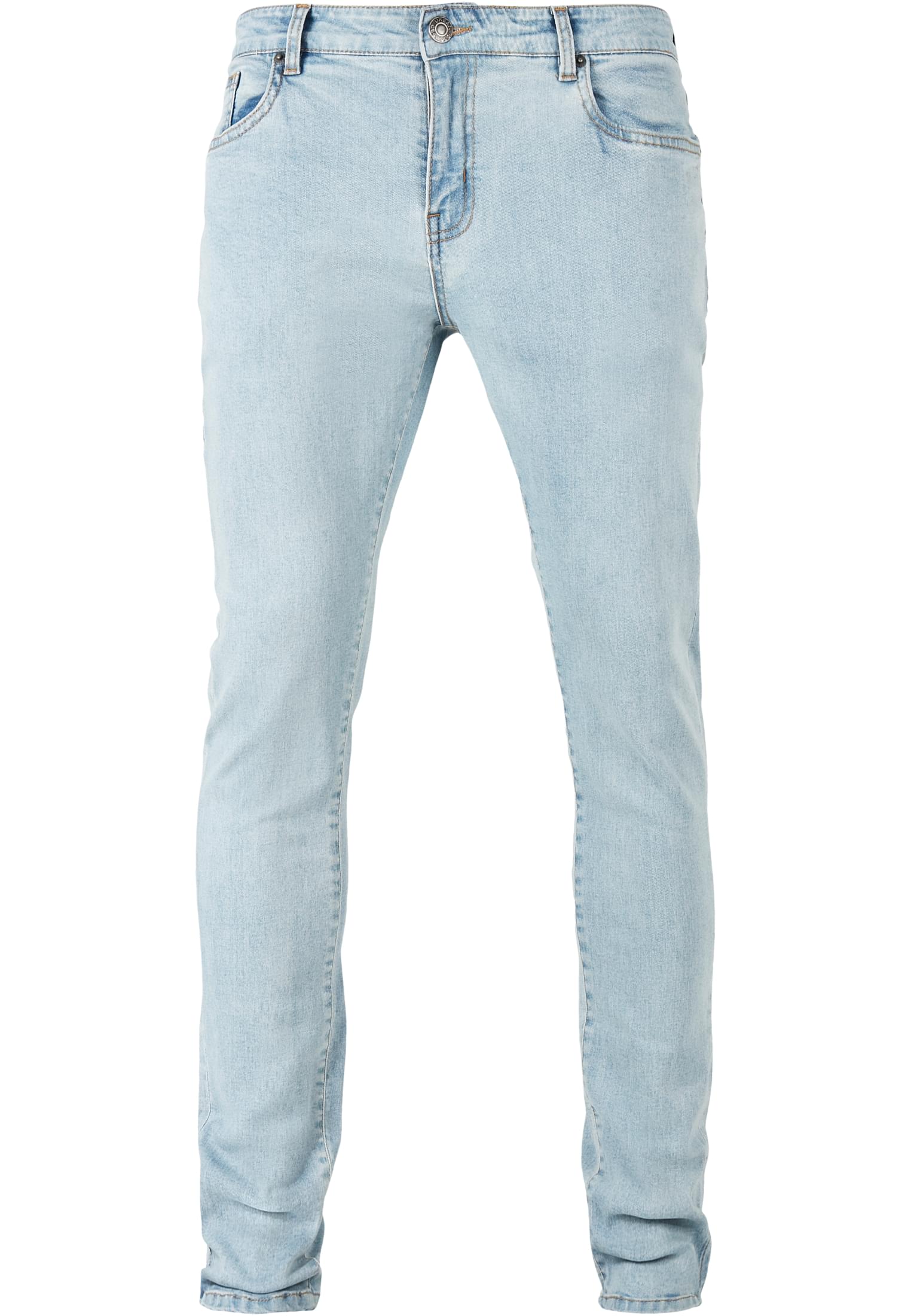 Slim Fit Zip Jeans | lighter washed