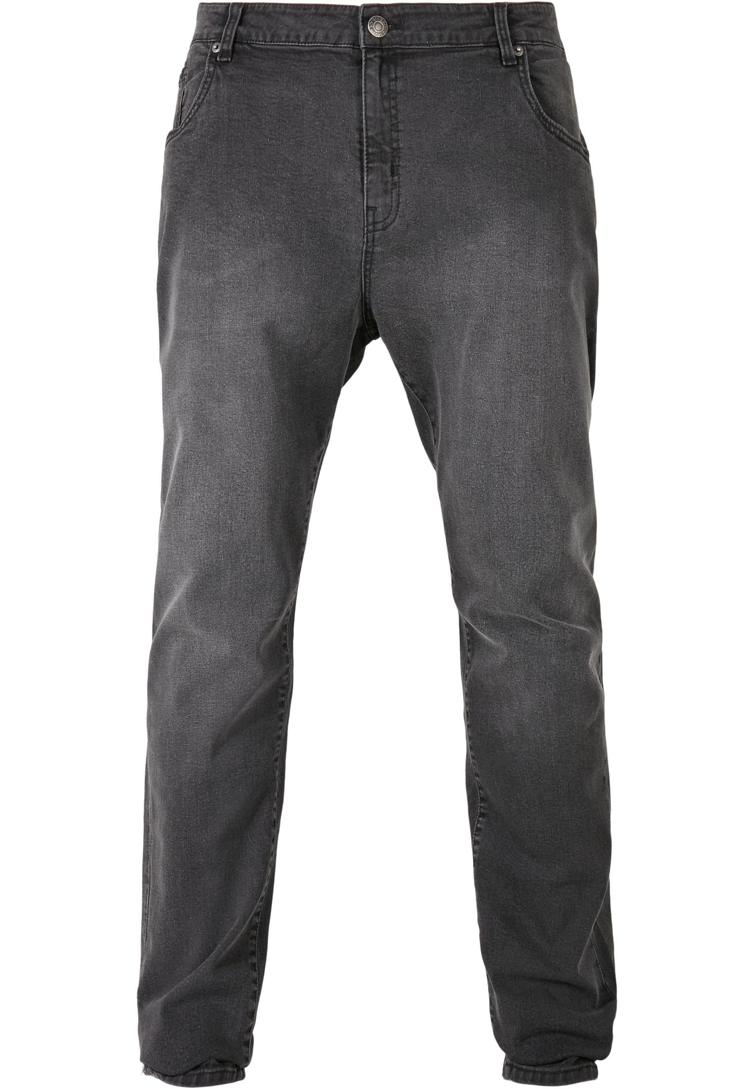 Slim Fit Zip Jeans | real black washed