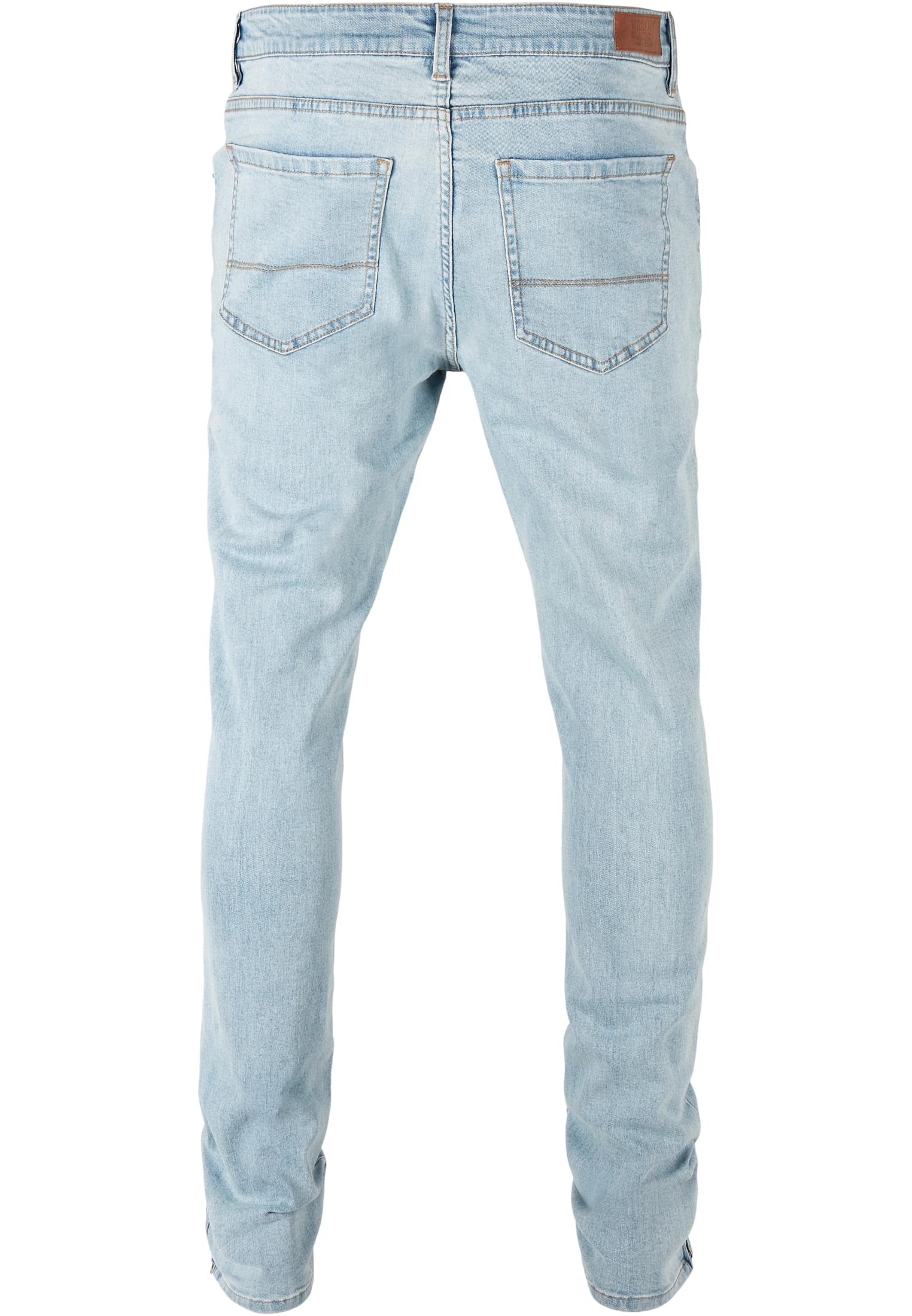 Slim Fit Zip Jeans | lighter washed