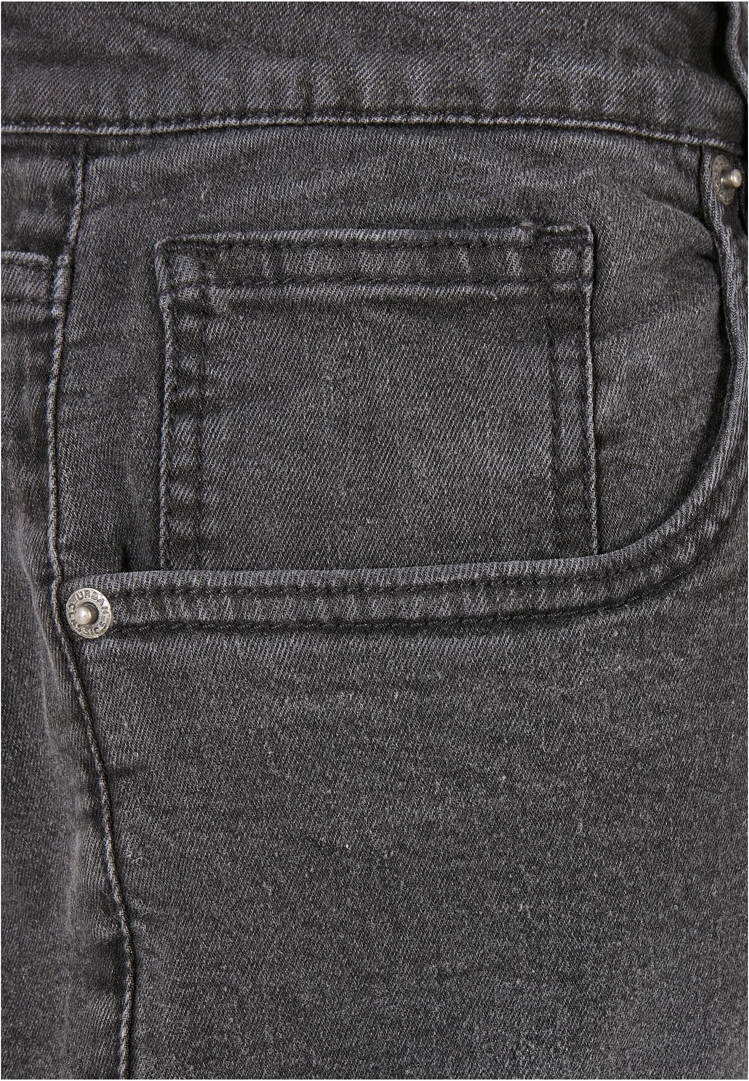 Slim Fit Zip Jeans | real black washed