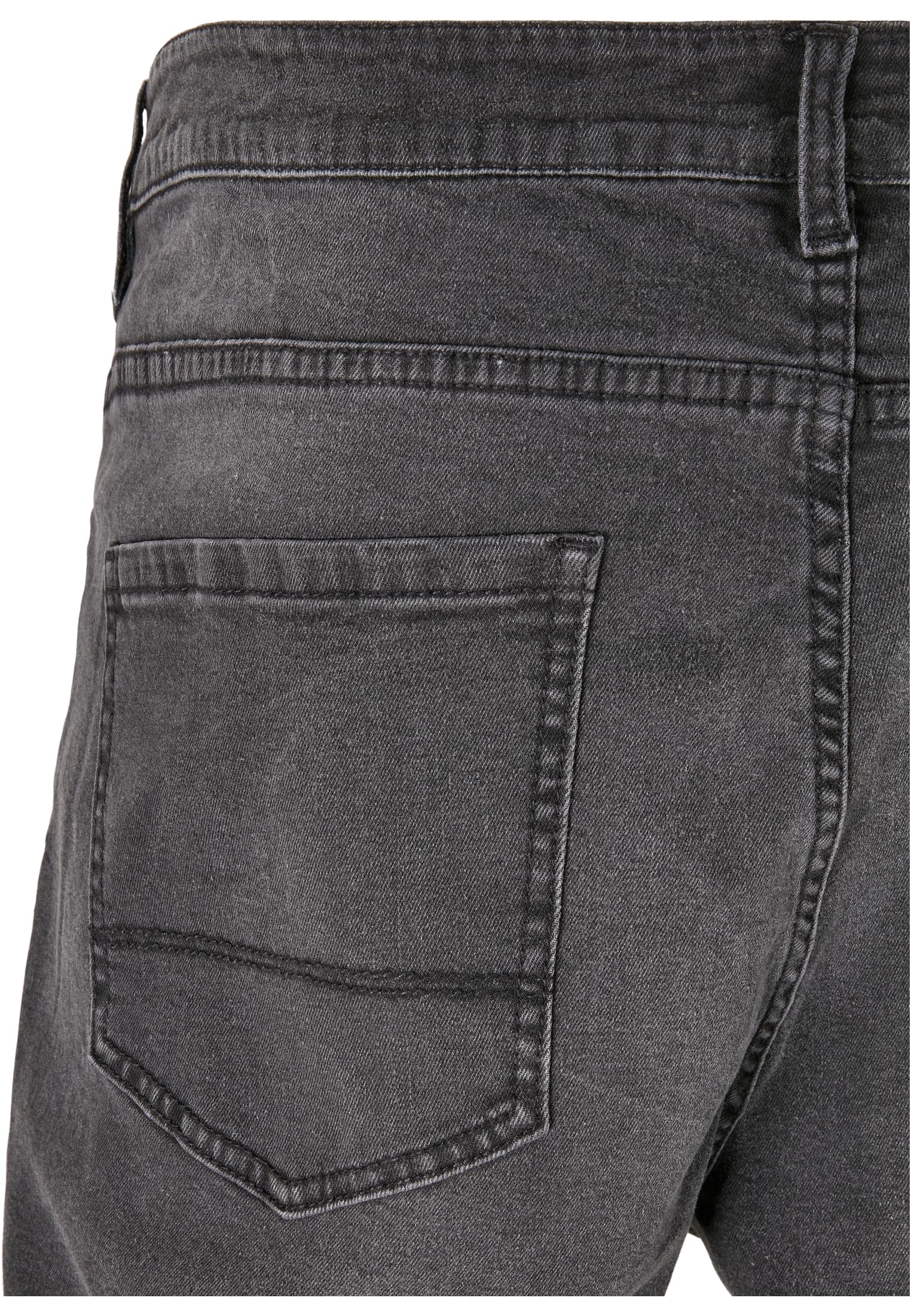 Slim Fit Zip Jeans | real black washed