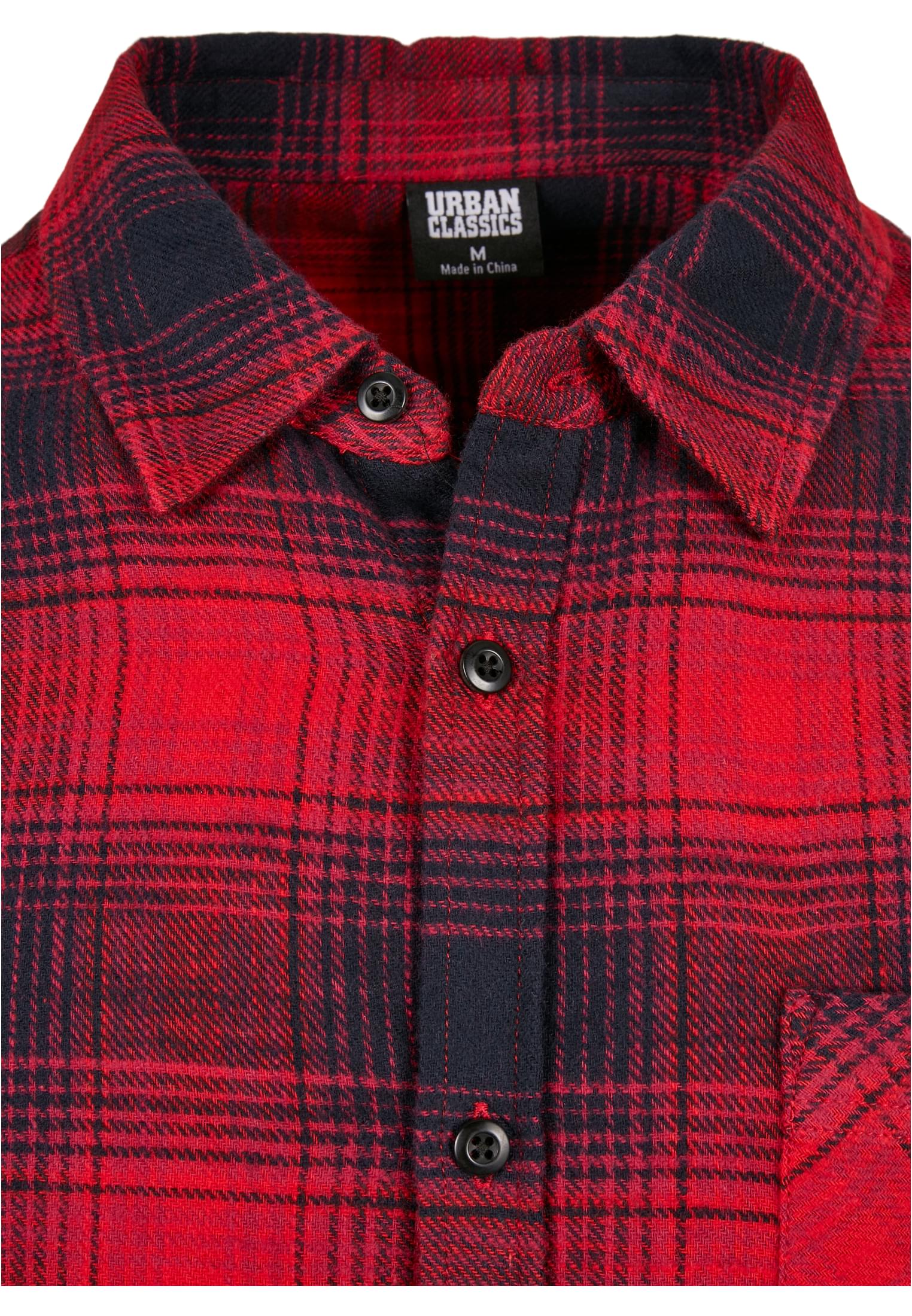 Oversized Checked Grunge Shirt | black/red