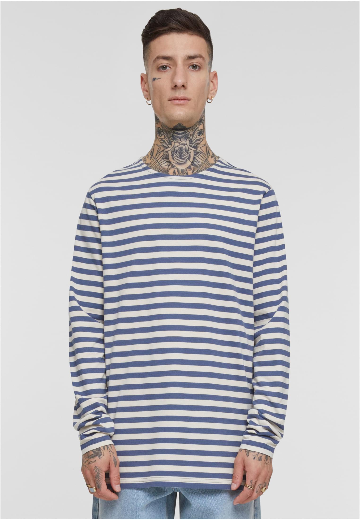 Regular Stripe LS | whitesand/vintageblue